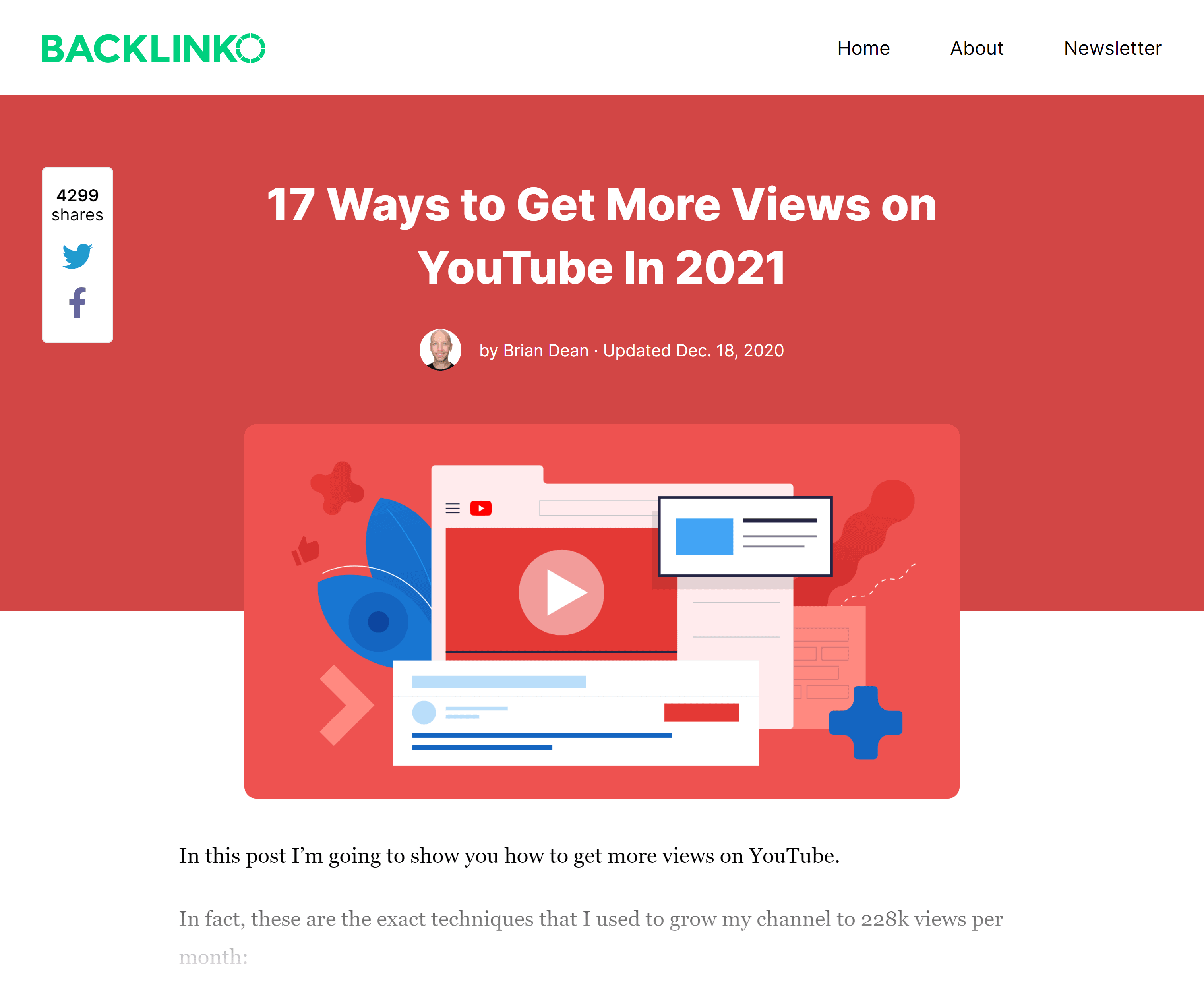 Backlinko – Get YouTube views post