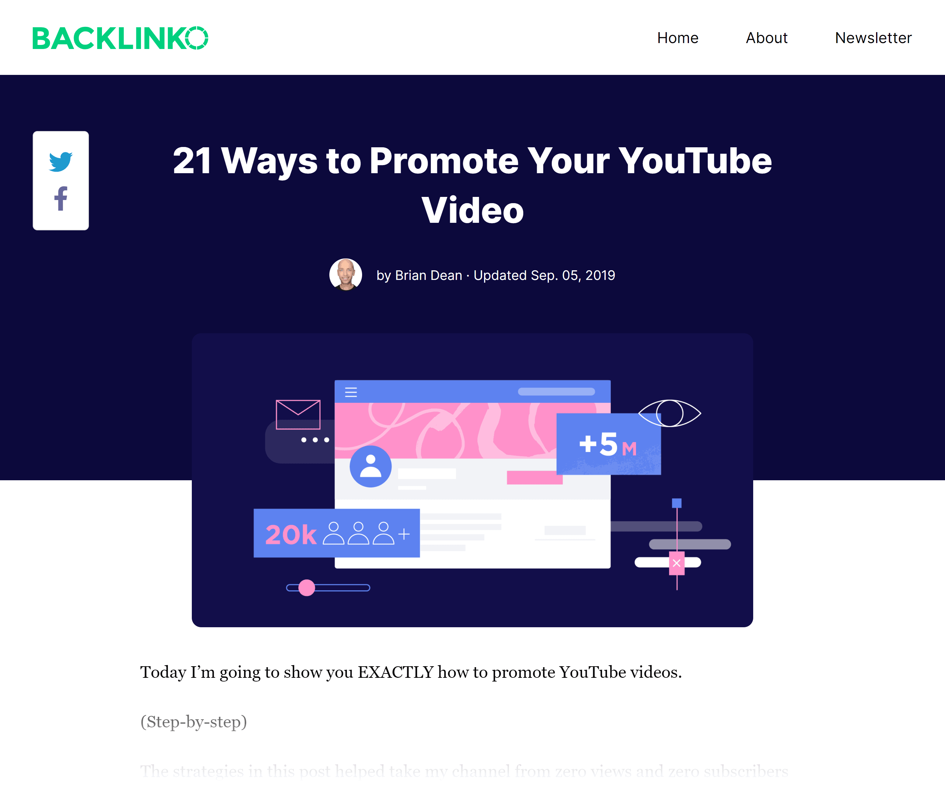 Backlinko – Promote YouTube videos