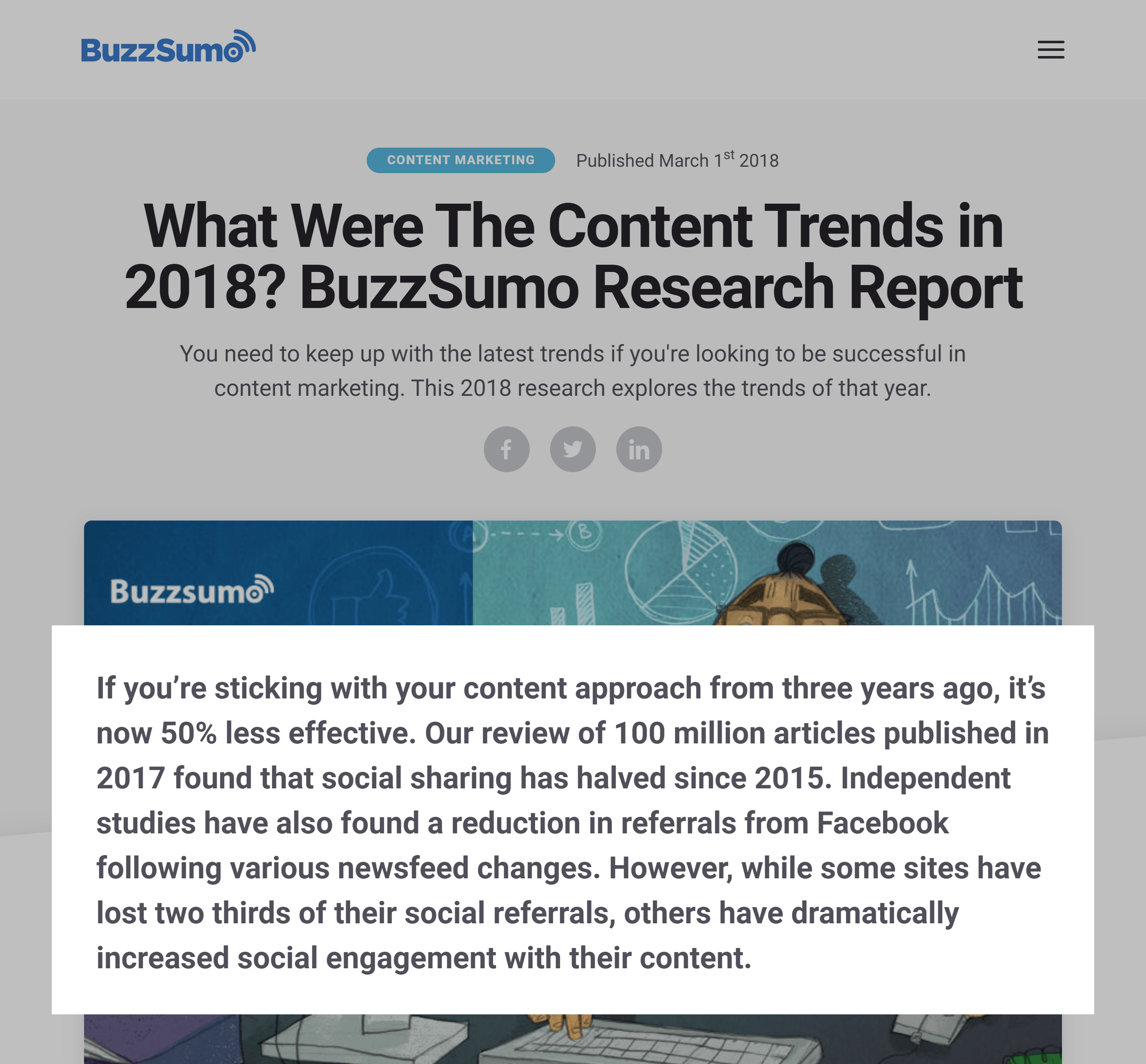 BuzzSumo – تقرير اتجاهات المحتوى