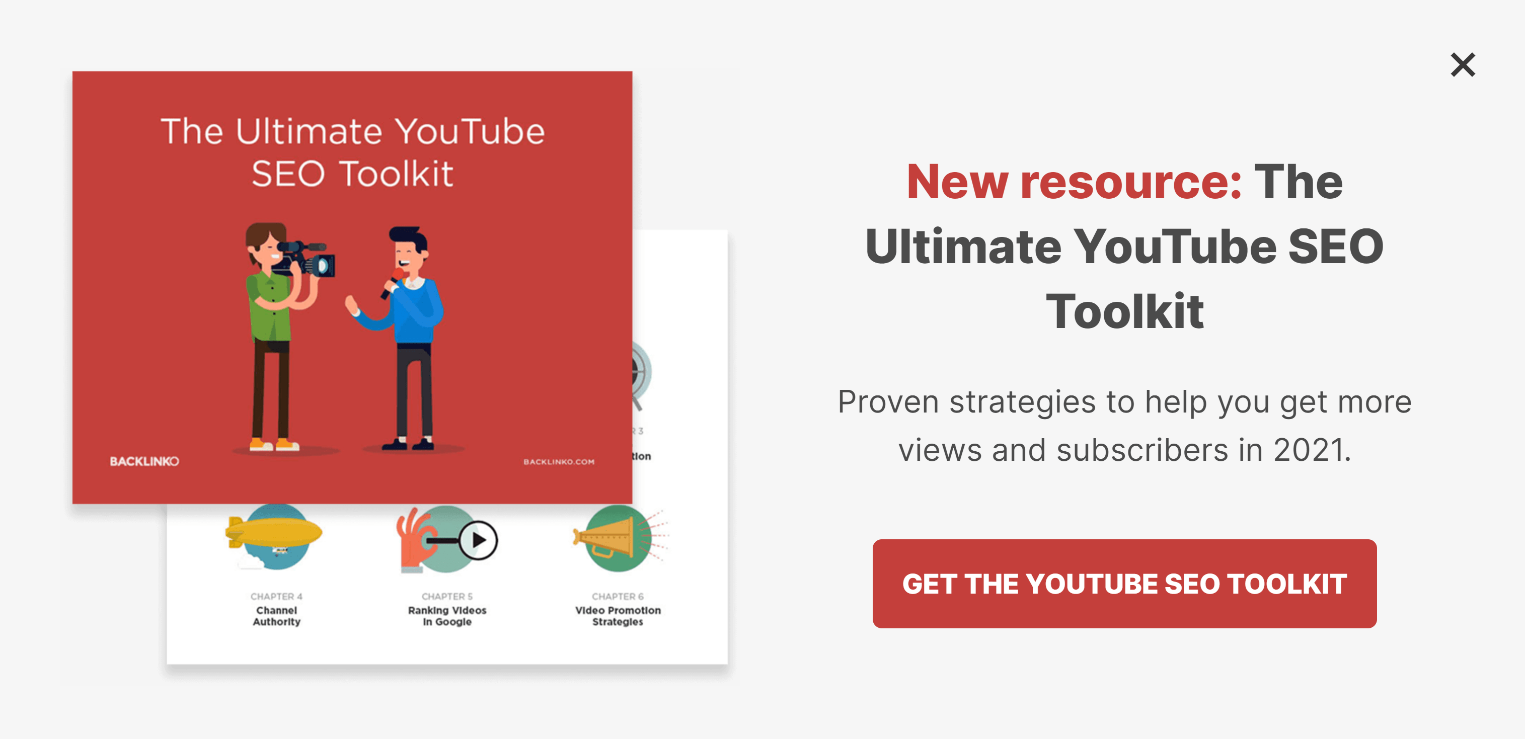 YouTube SEO toolkit popup