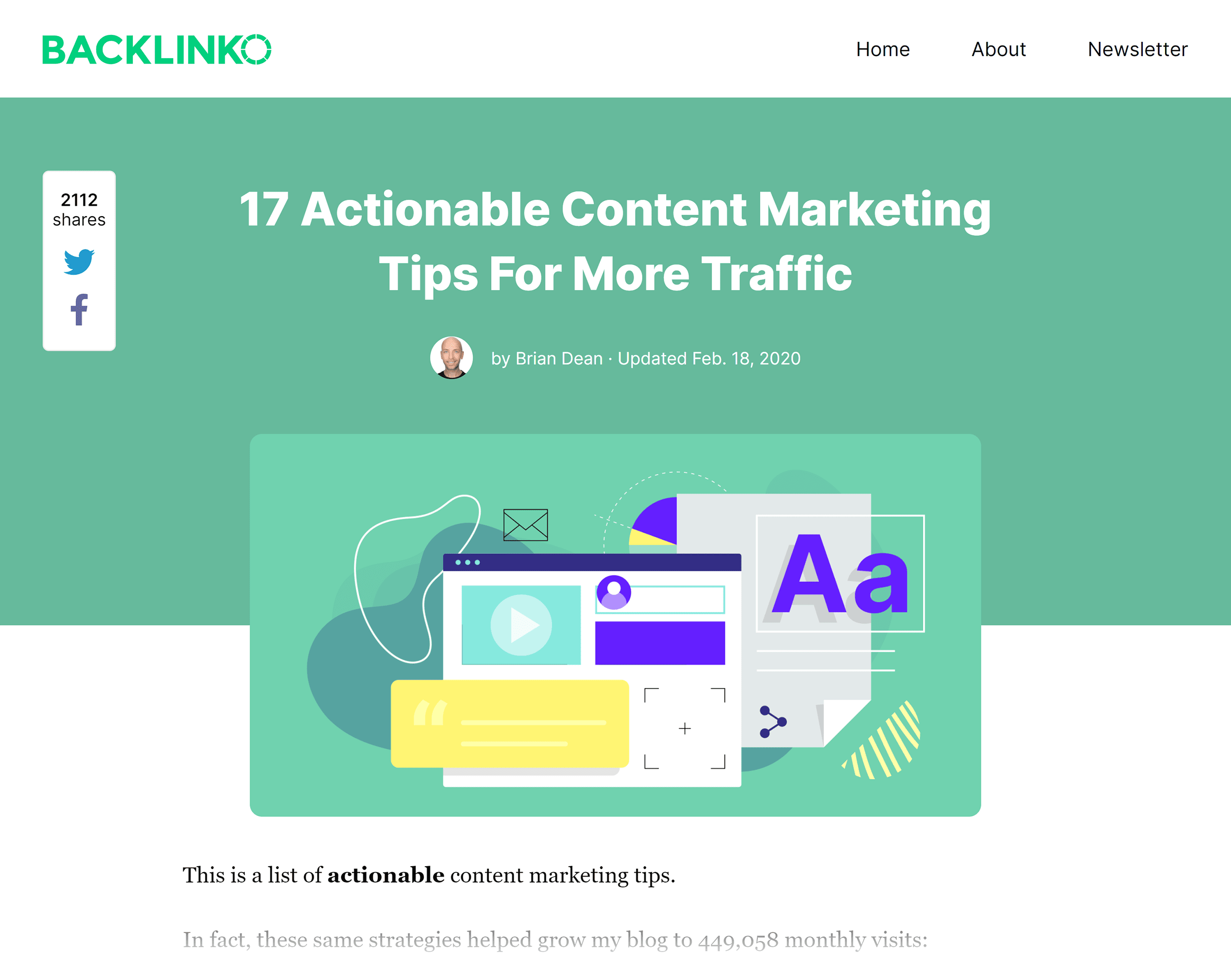 Backlinko – Content marketing tips