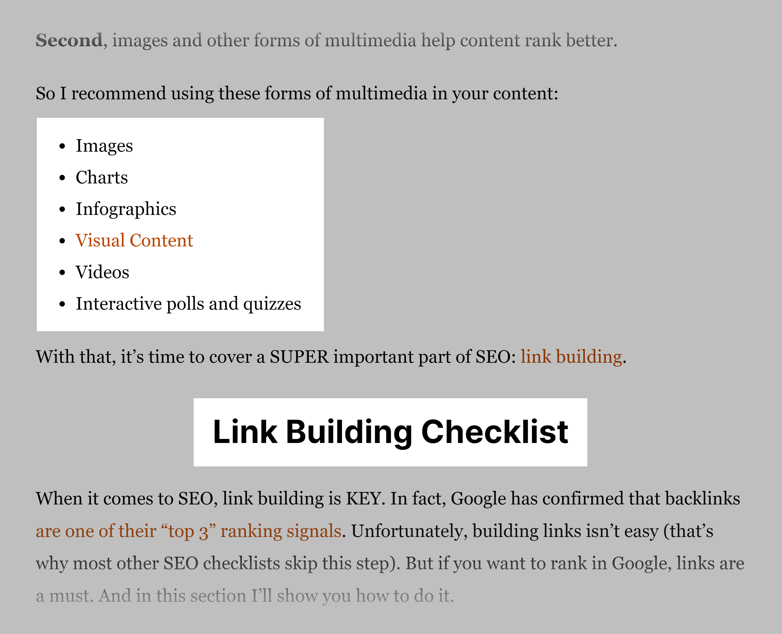 Bullets And Subheadings In Post