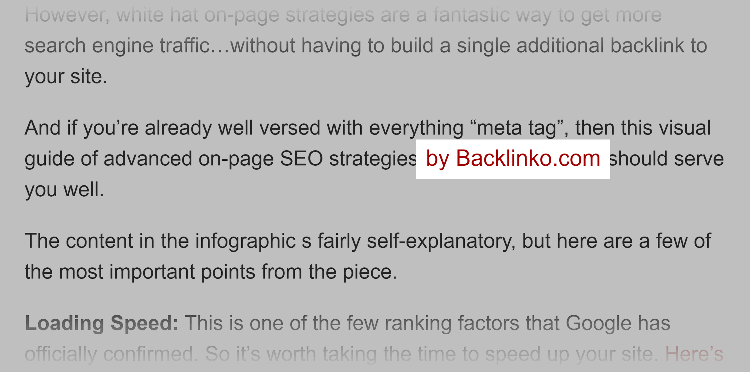 Contextual backlink in post