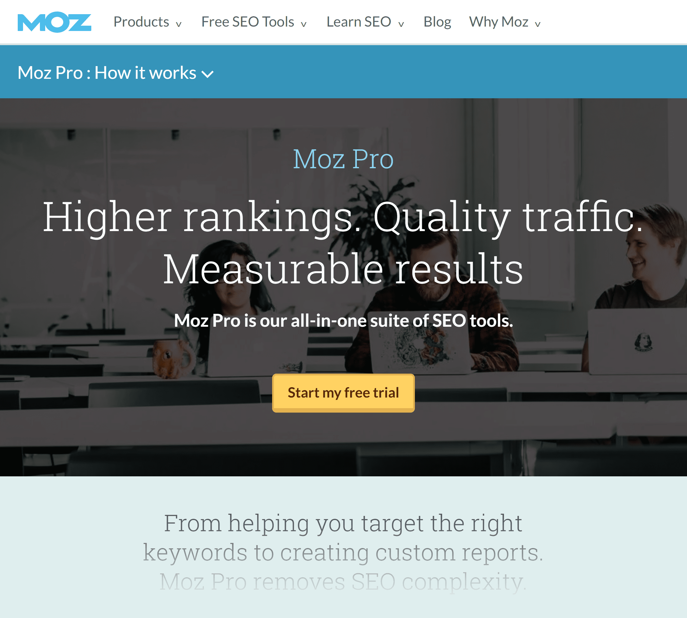 Moz Pro – หน้าแรก