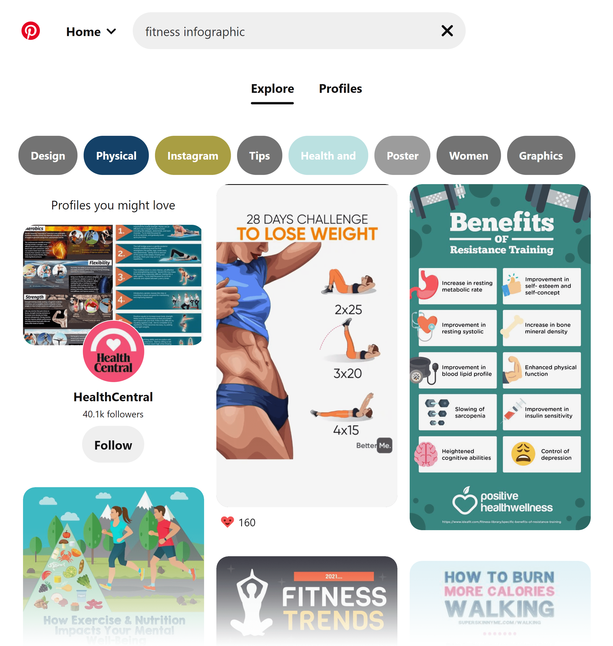 Pinterest – Fitness infographics