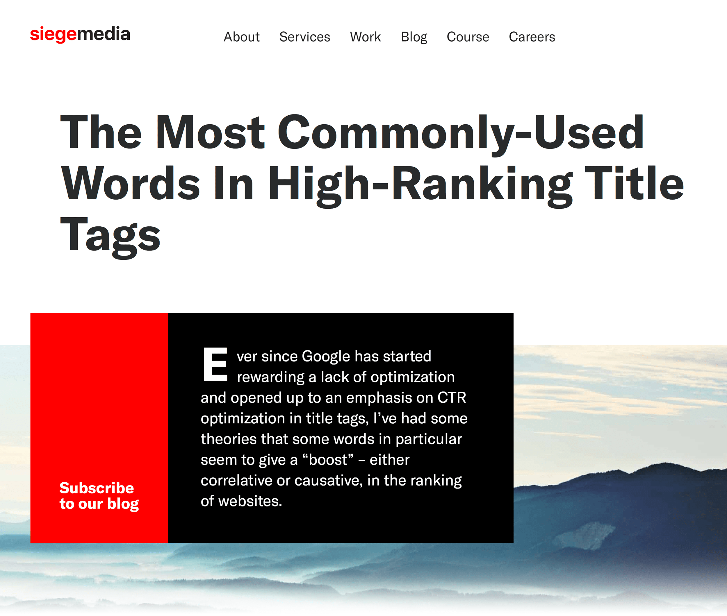 Siege Media – The most common words in title tags