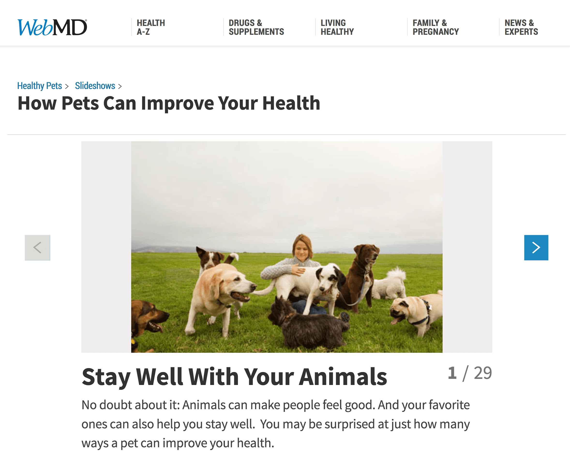 WebMD – Apresentação de slides