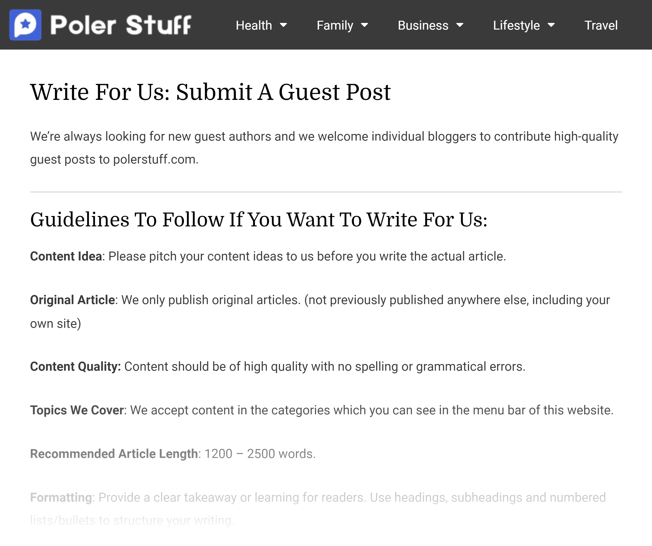 Poler Stuff – Write for us