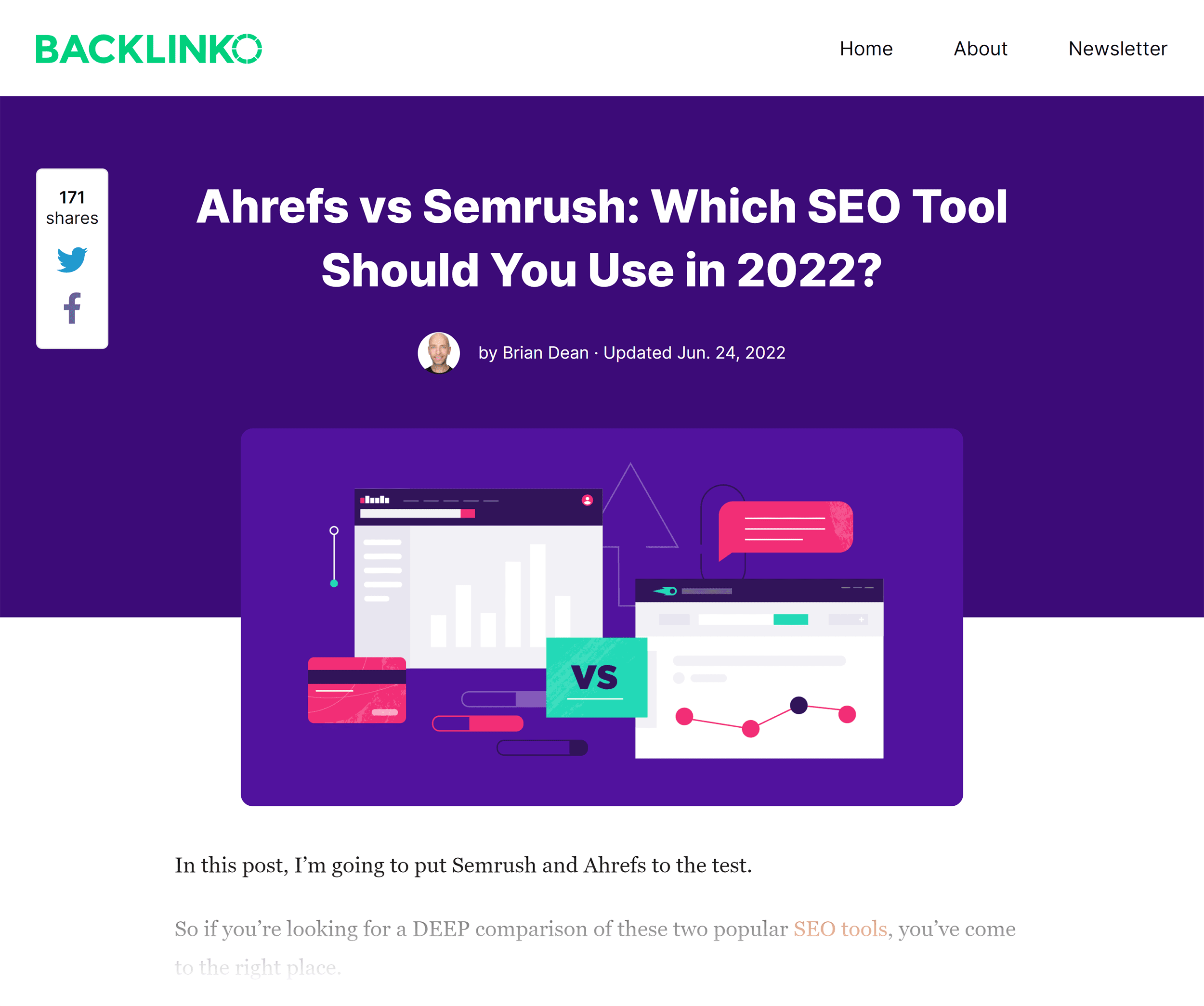 Backlinko – Ahrefs vs Semrush