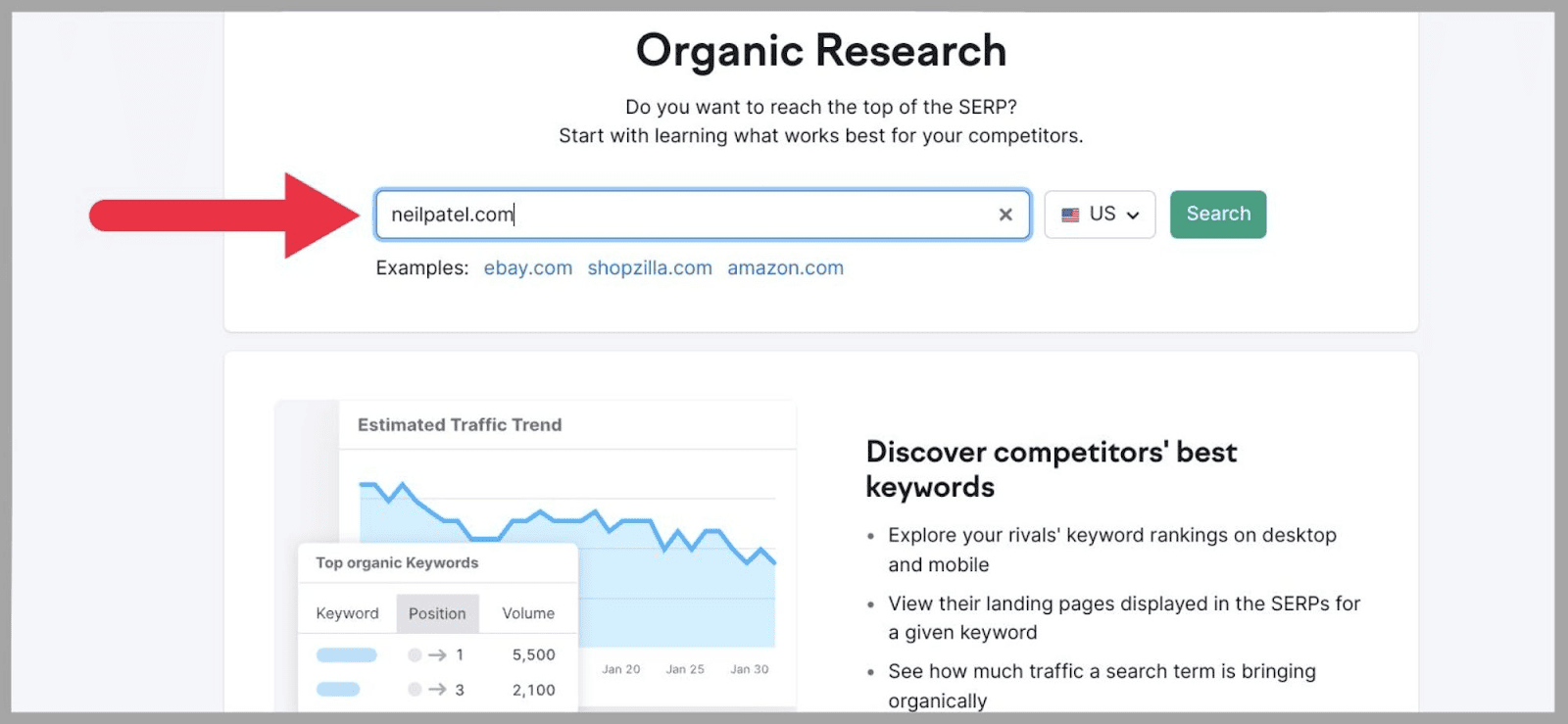 Seo keyword clearance competition analysis