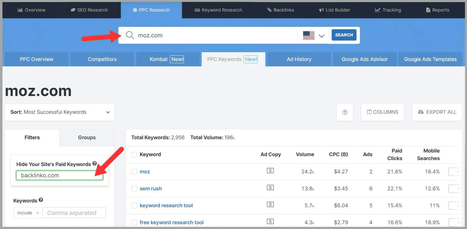 Filter your domain to avoid double bidding