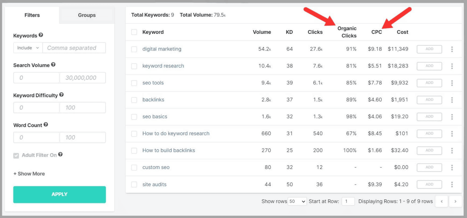 Bulk upload metrics