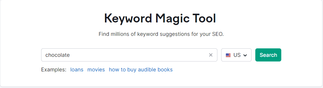 Keyword Magic Tool