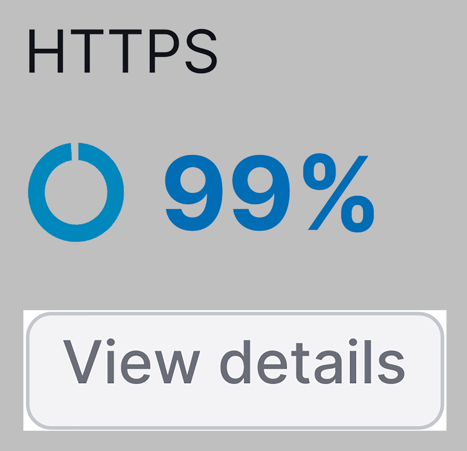 HTTPS widget connected  the Site Audit tool