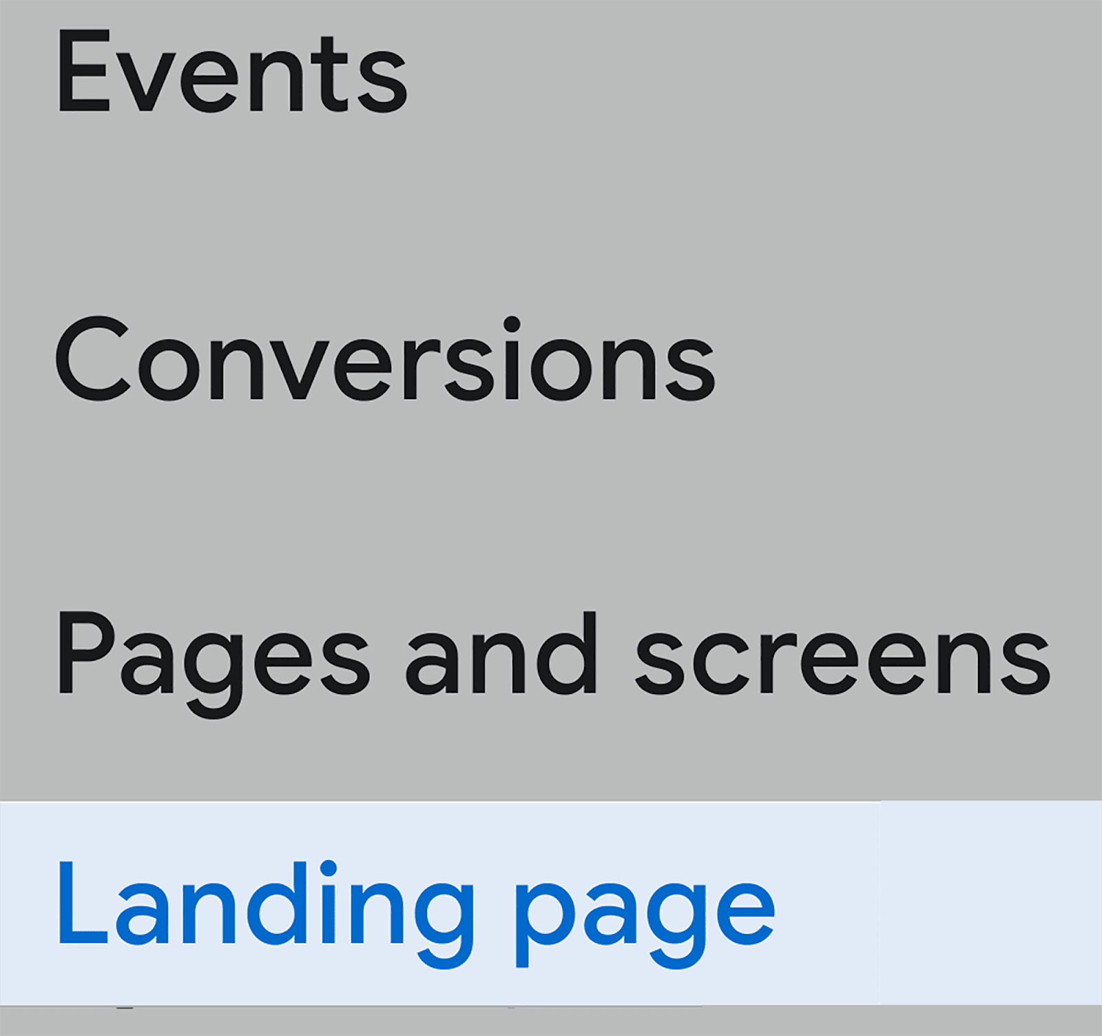 Landing Page Report connected  GA4