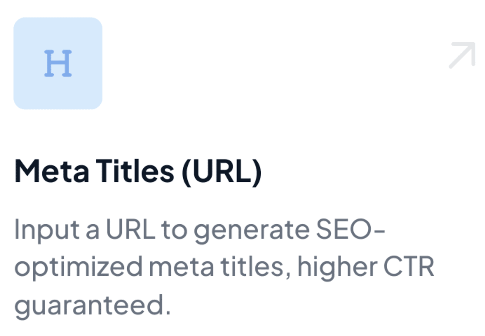 Meta title tool on SEMrush