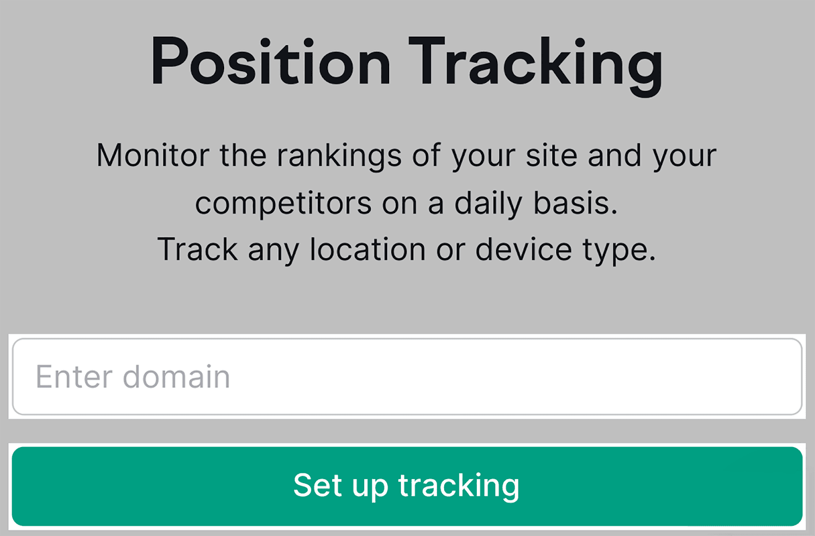 Enter domain and acceptable   up   tracking