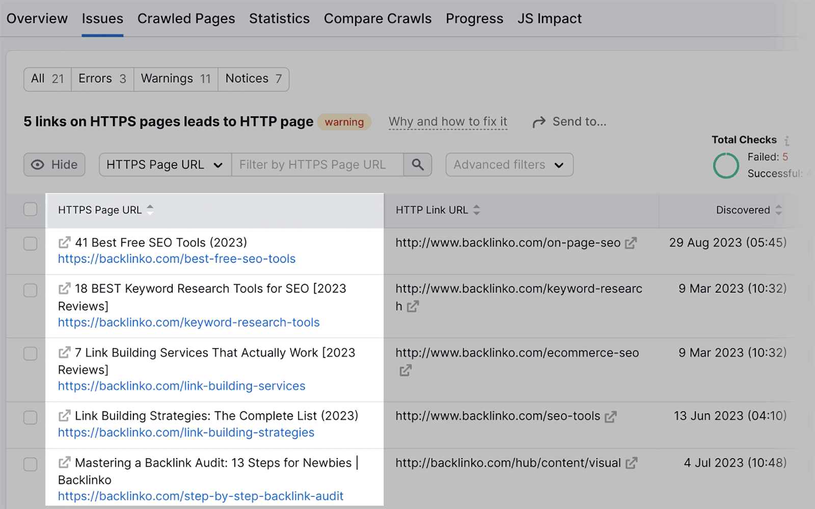 URLs with HTTPS errors that request   fixing