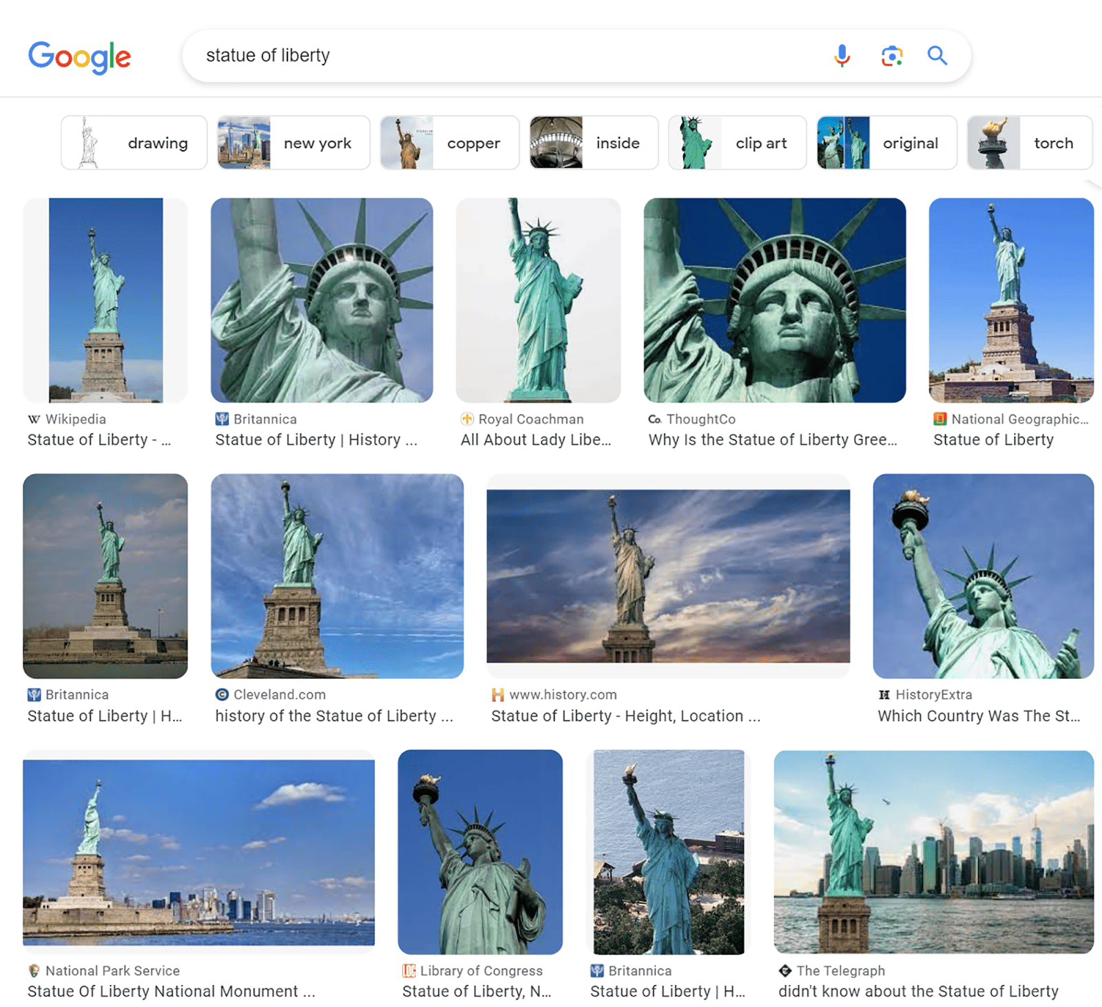 Google Image Pack for Statue of Liberty