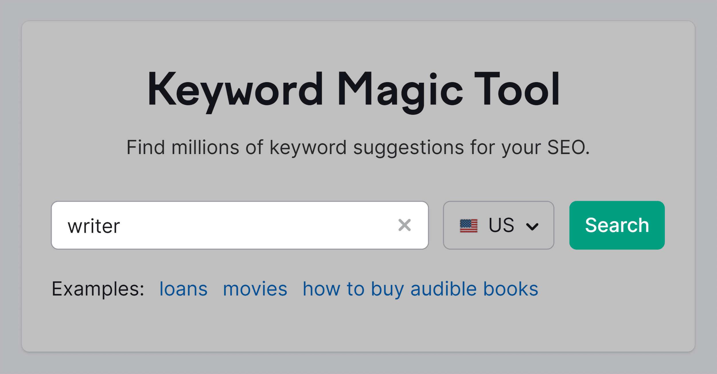 Keyword Magic Tool – Search – Writer