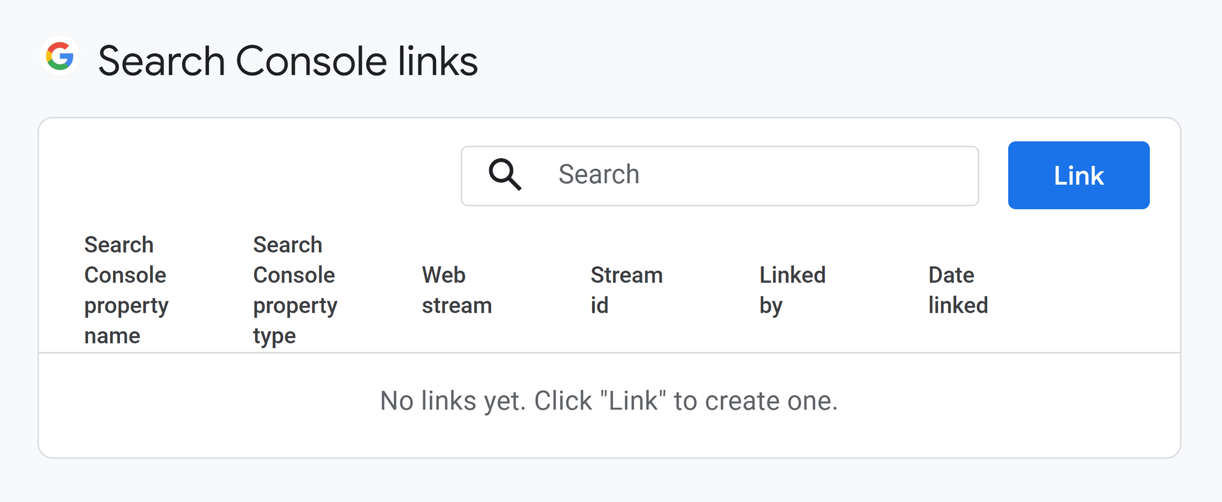 GA4 – Search Console links