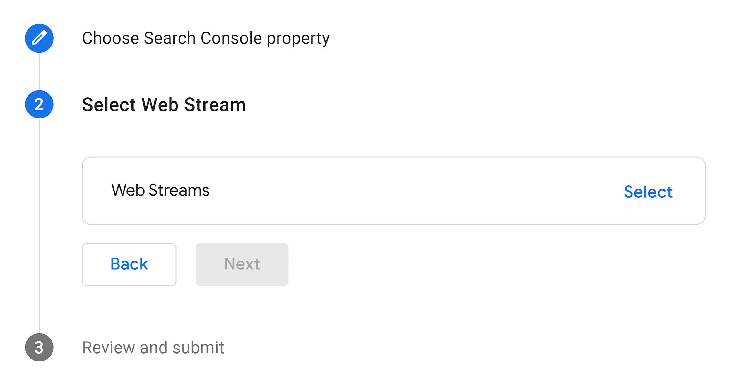 Select web streams