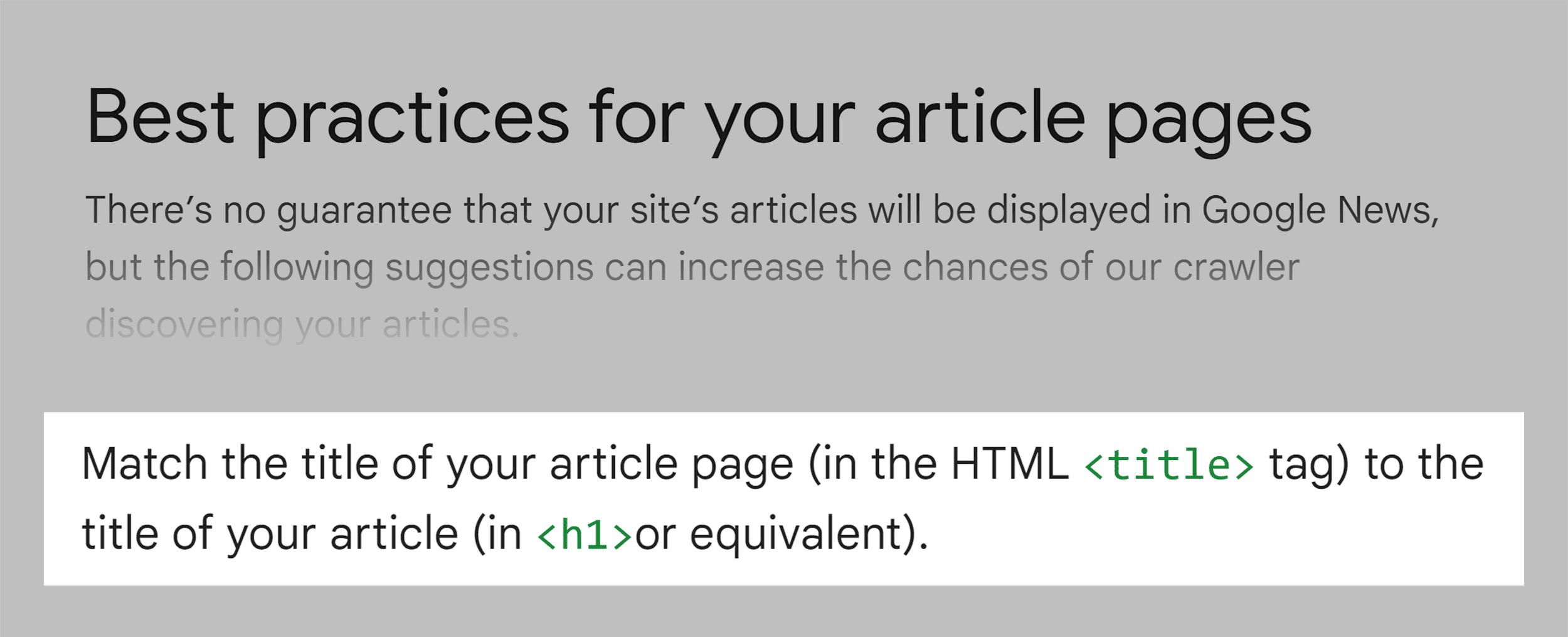 Google: Should H1 & Title Tags Match?  