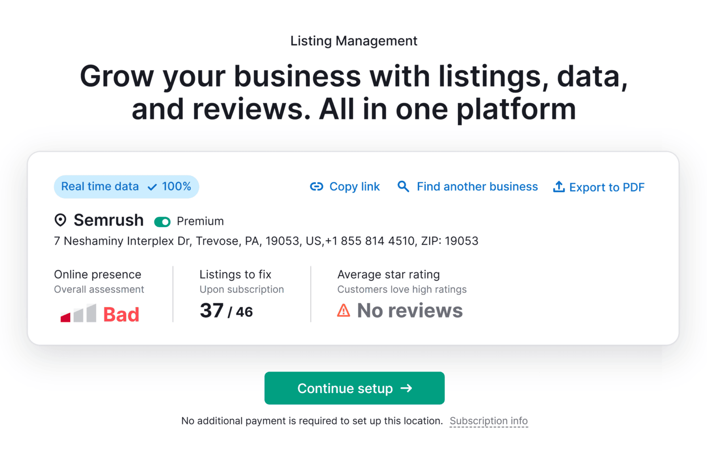 Top 5 Local Rank Tracker Tools - Semrush Listing Management 1440x930 