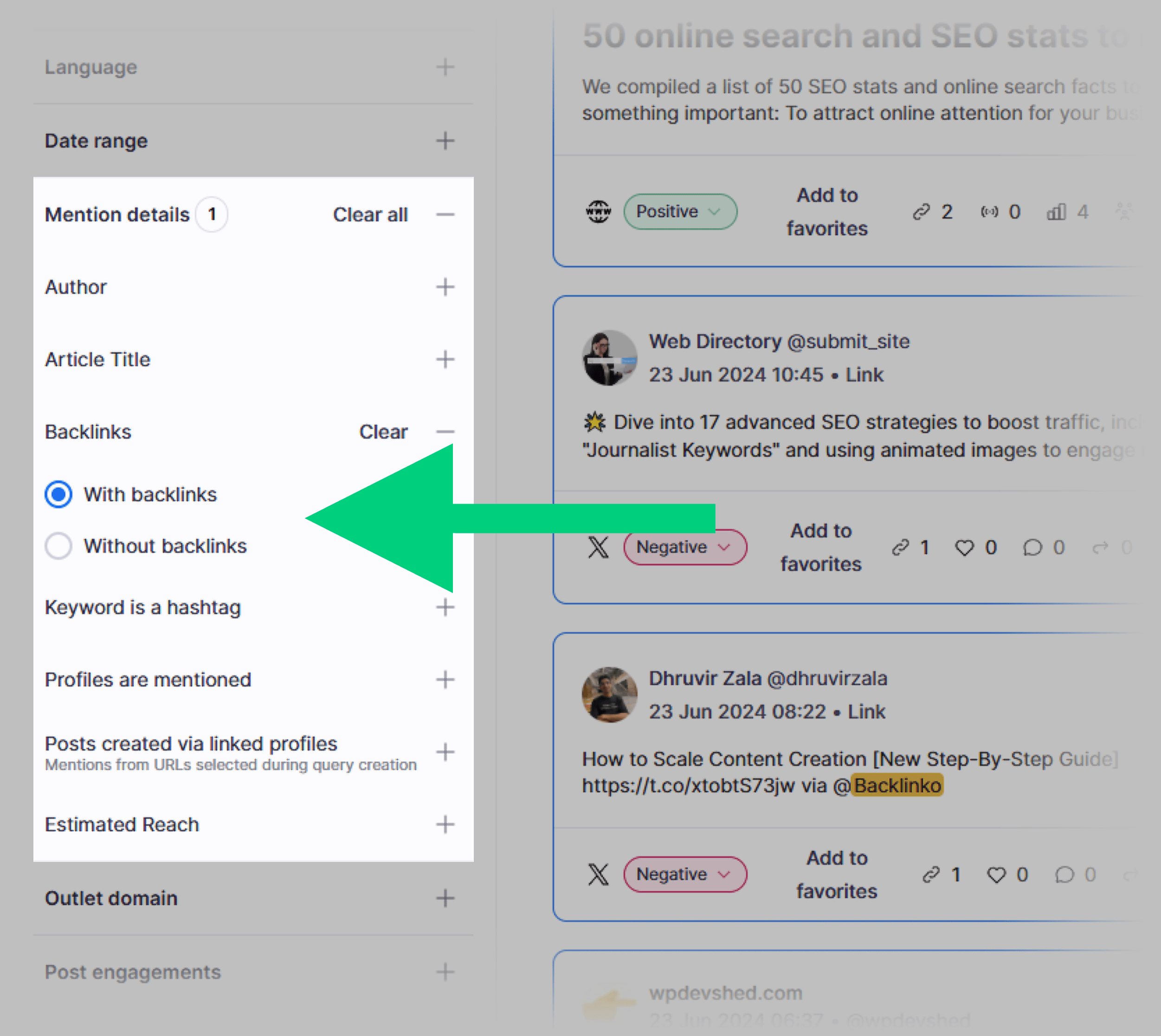 Brand Monitoring – Filter – Backlinks Brand Monitoring – Filter – Backlinks