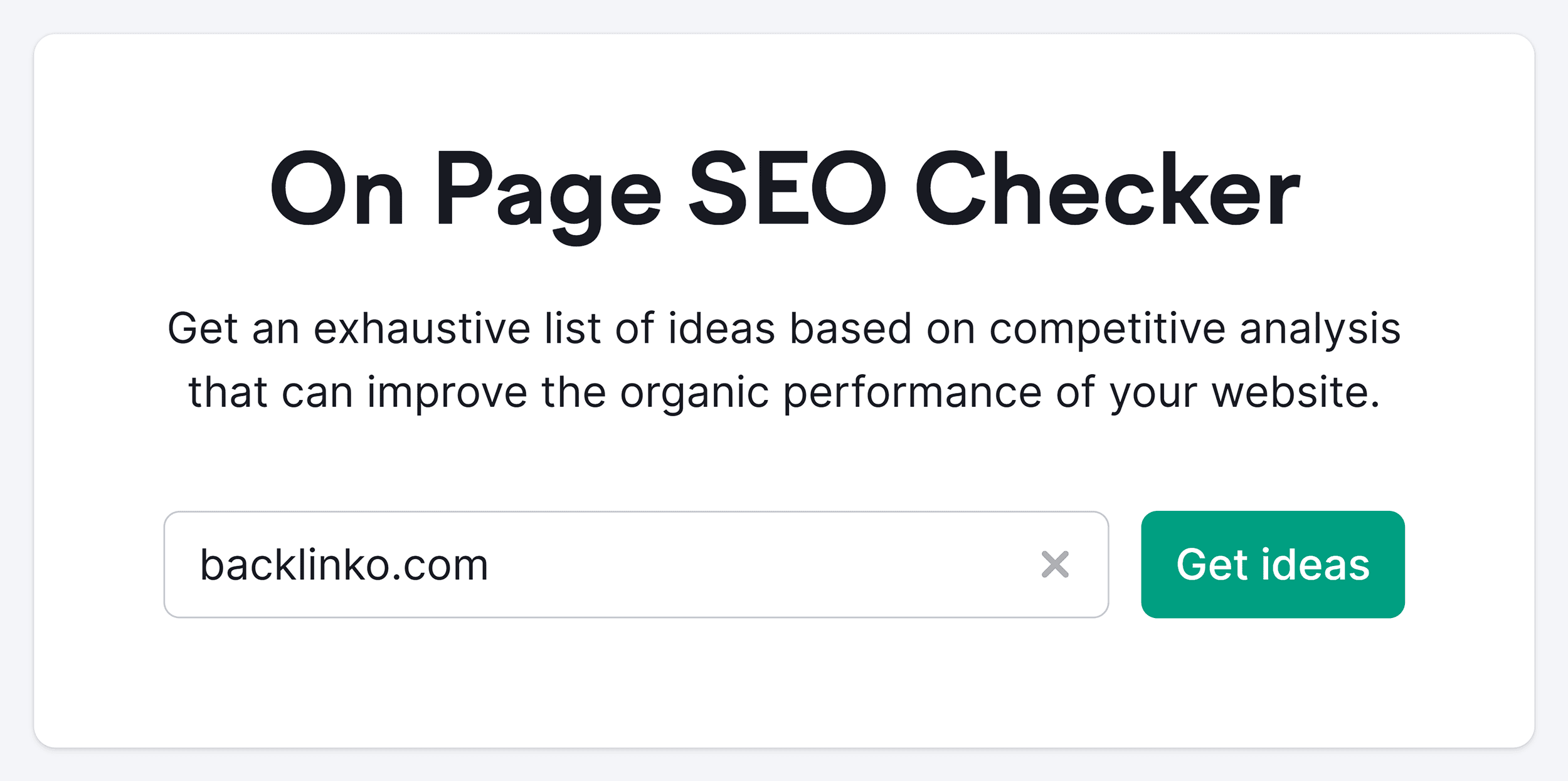 On Page SEO Checker – Backlinko