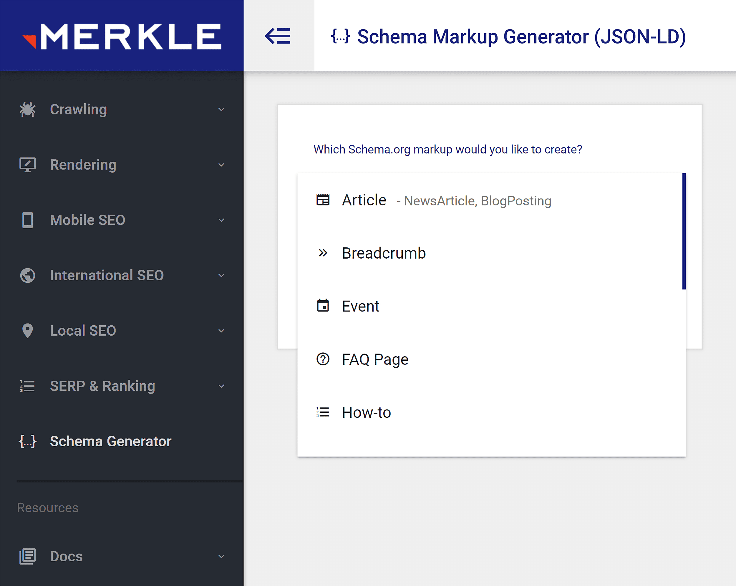 Schema Markup Generator