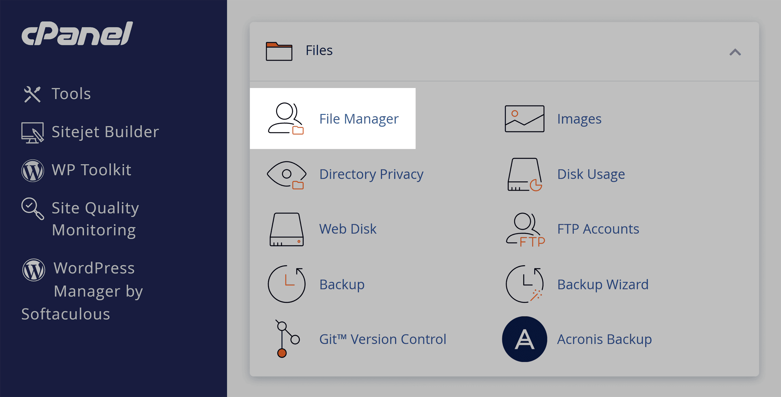 cPanel – File Manager