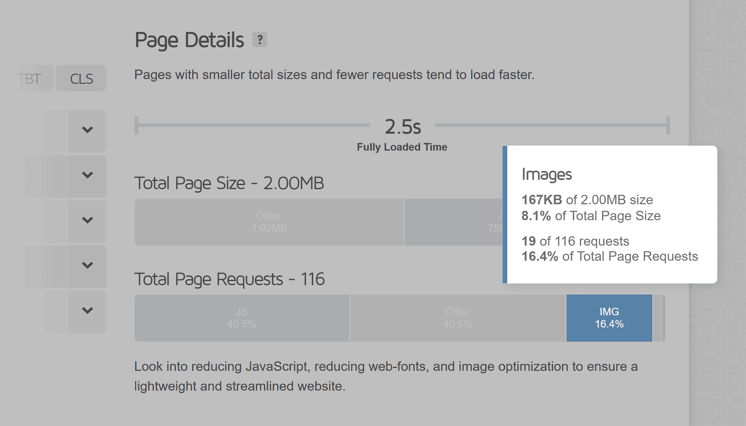 GTmetrix – Page Requests – Images