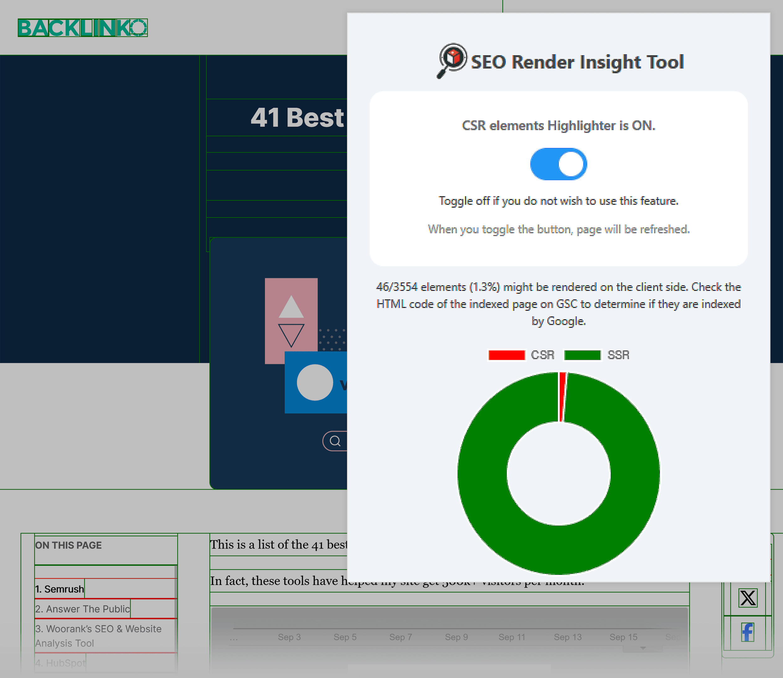 SEO Render Insight – Result