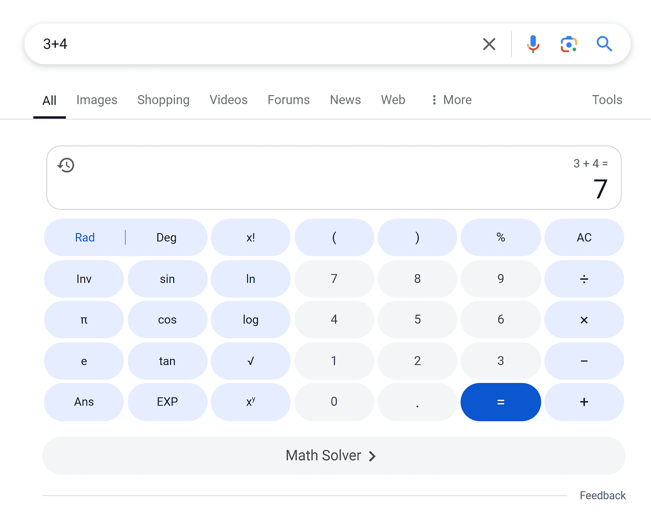 Google – Math search