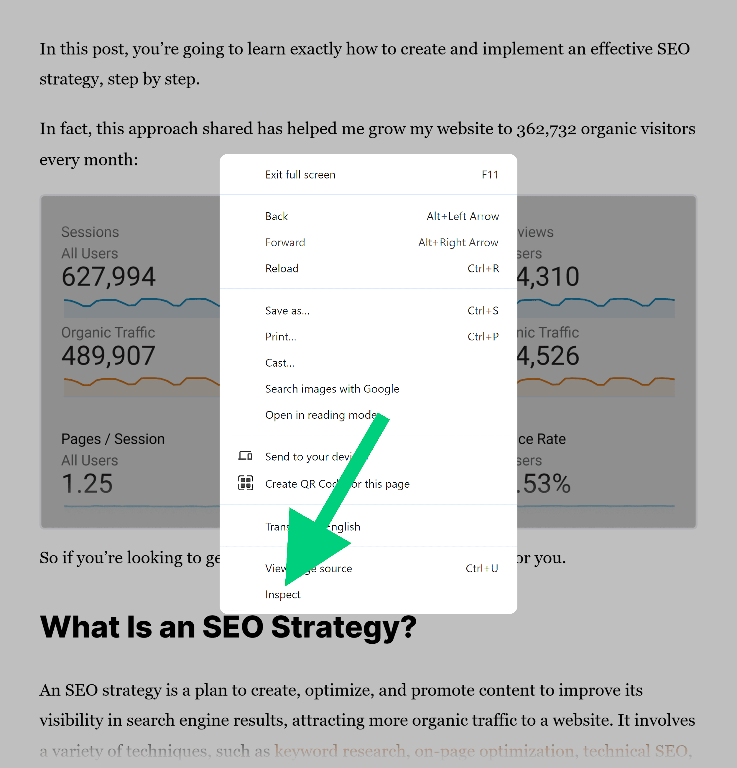 Backlinko post – Inspect