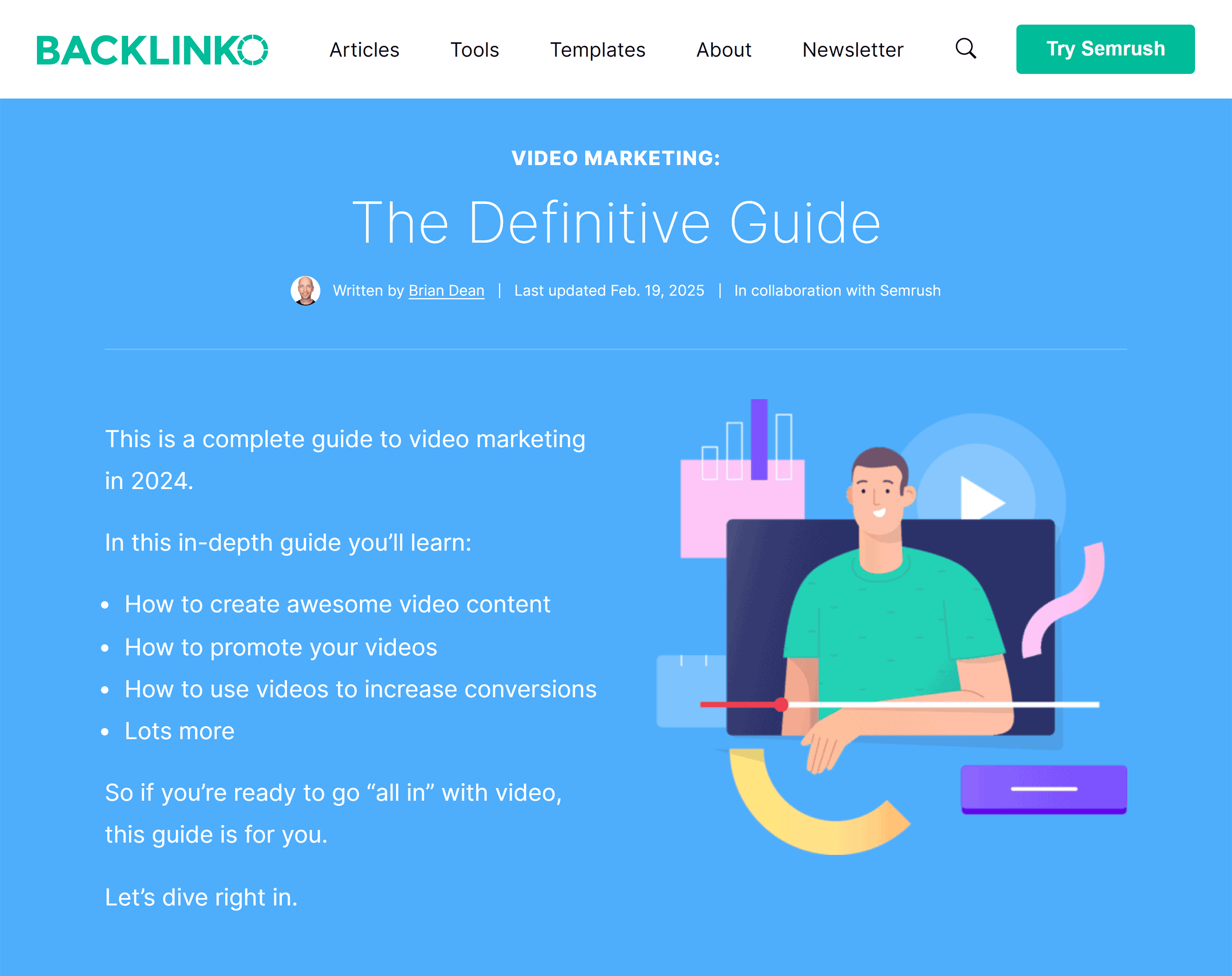 Backlinko – Video Marketing Guide