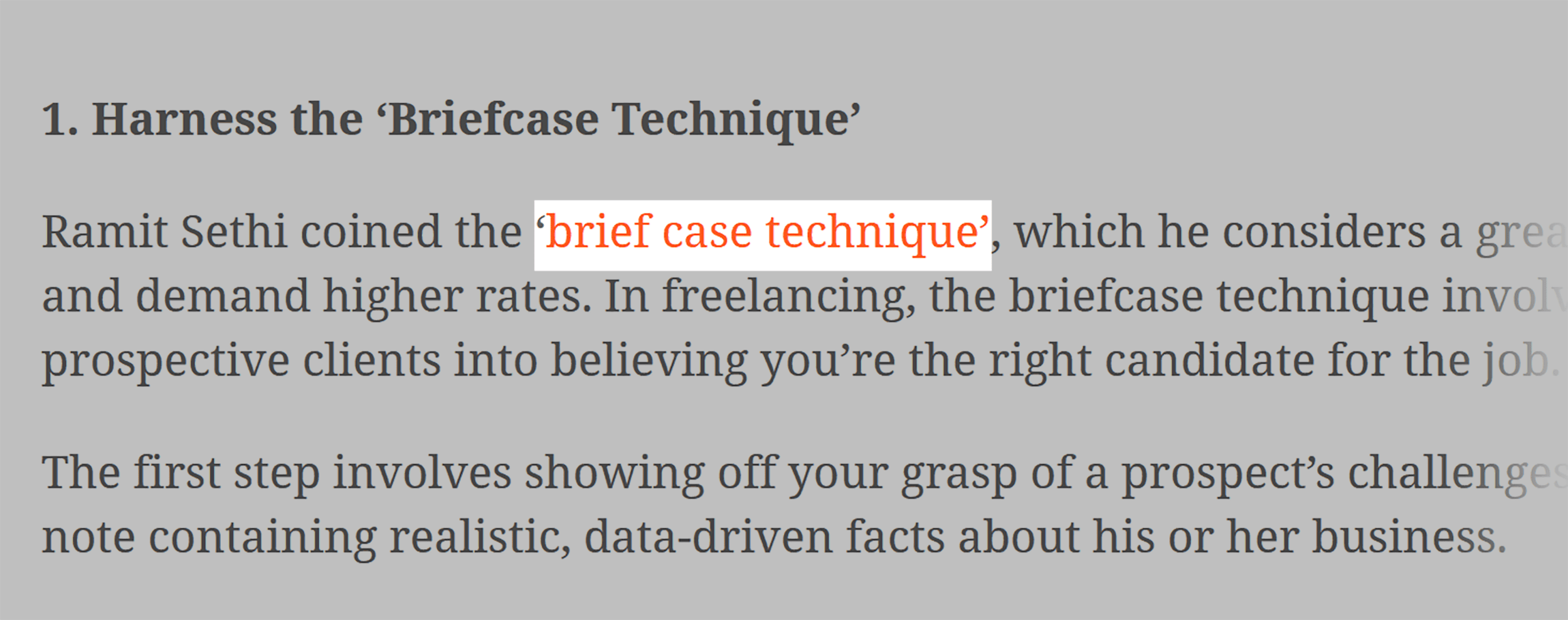 Briefcase Technique – Backlink