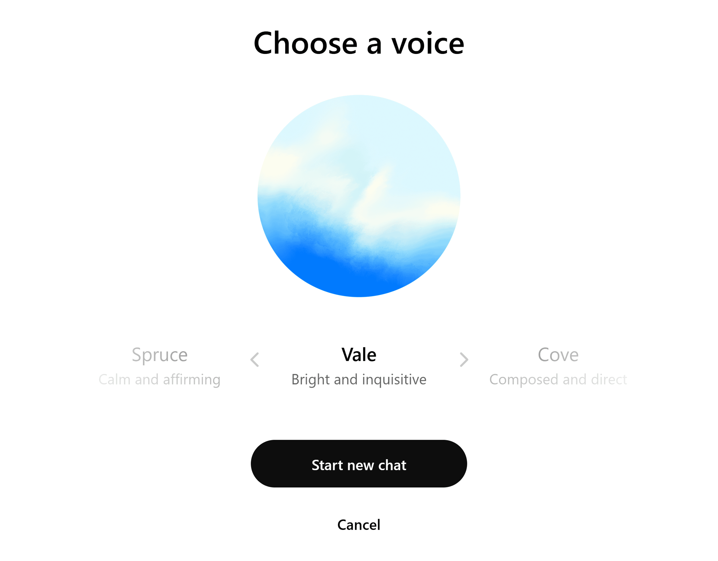 ChatGPT – Choose a voice ChatGPT – Choose a voice