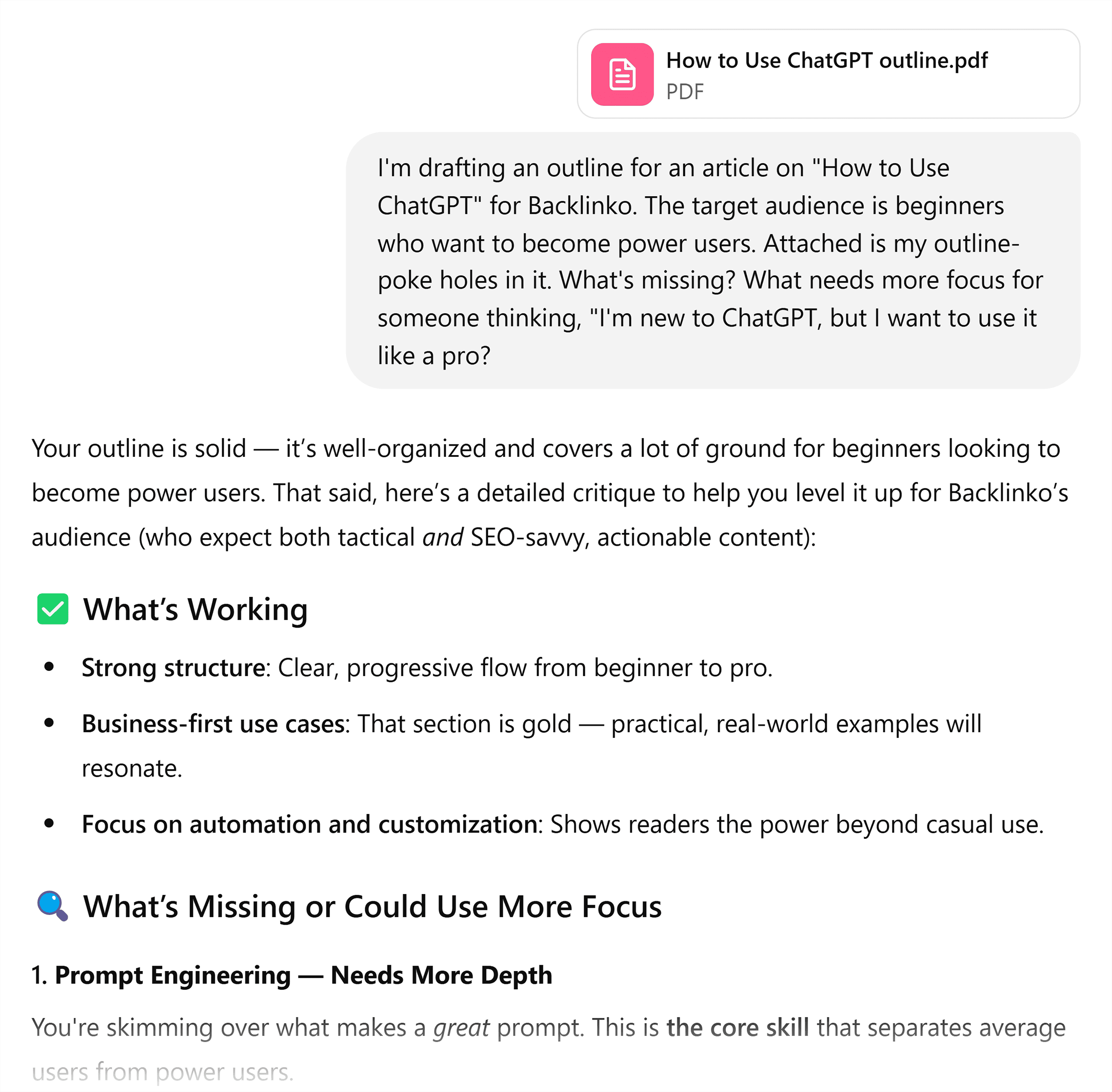 ChatGPT – Content analyze prompt ChatGPT – Content analyze prompt