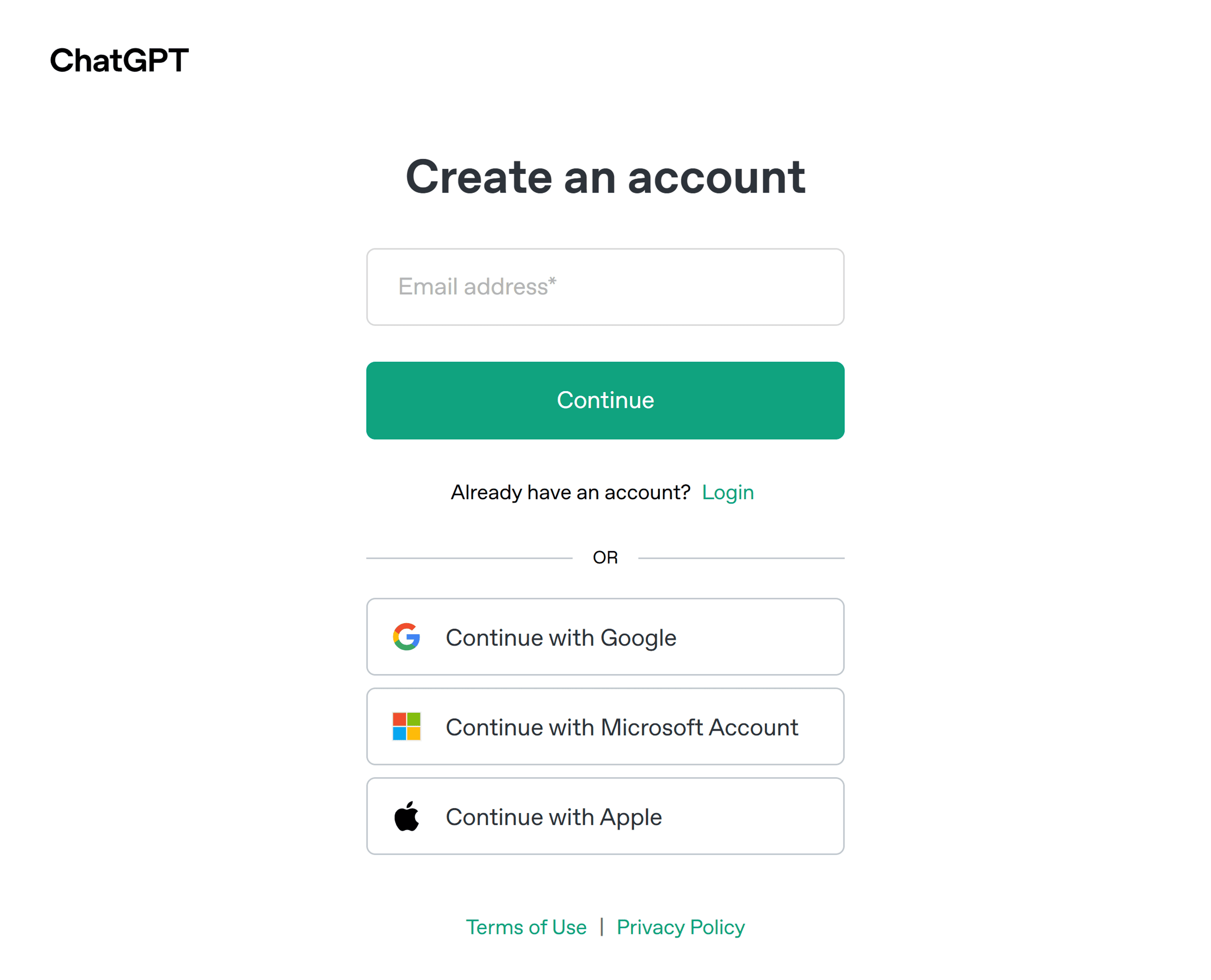 ChatGPT – Create an account ChatGPT – Create an account