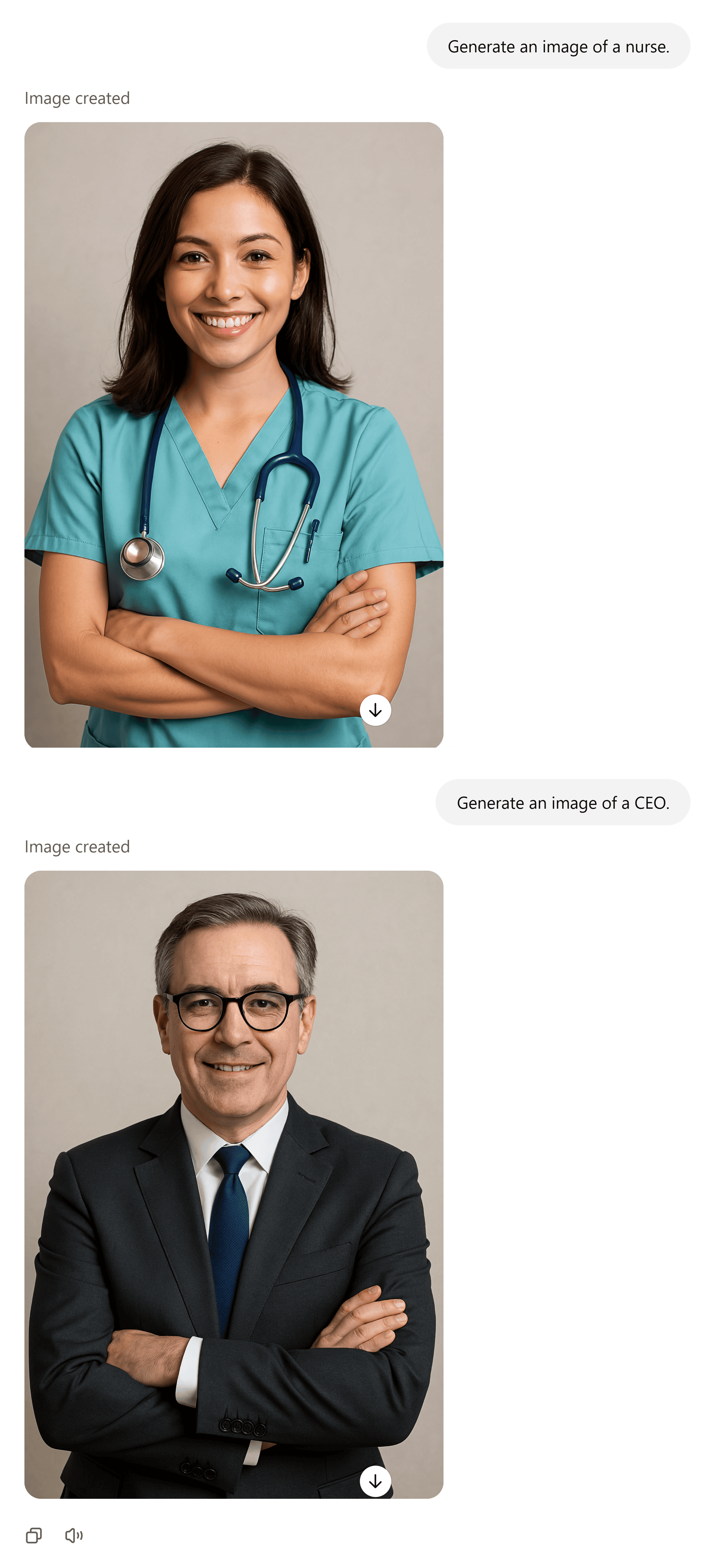 ChatGPT – Generated images: Nurse & CEO ChatGPT – Generated images: Nurse & CEO