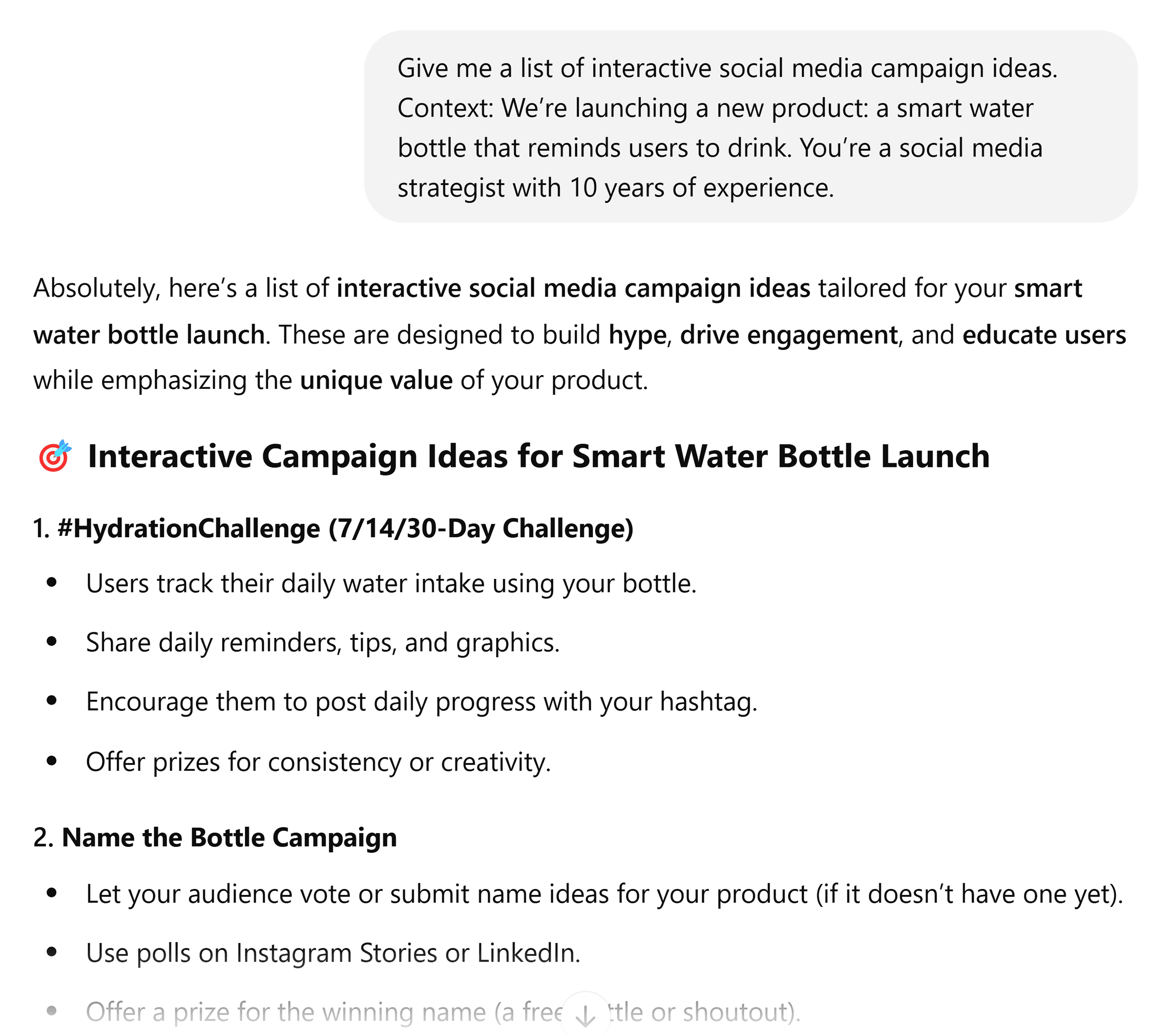 ChatGPT – Prompt – Interactive social media campaign ideas ChatGPT – Prompt – Interactive social media campaign ideas