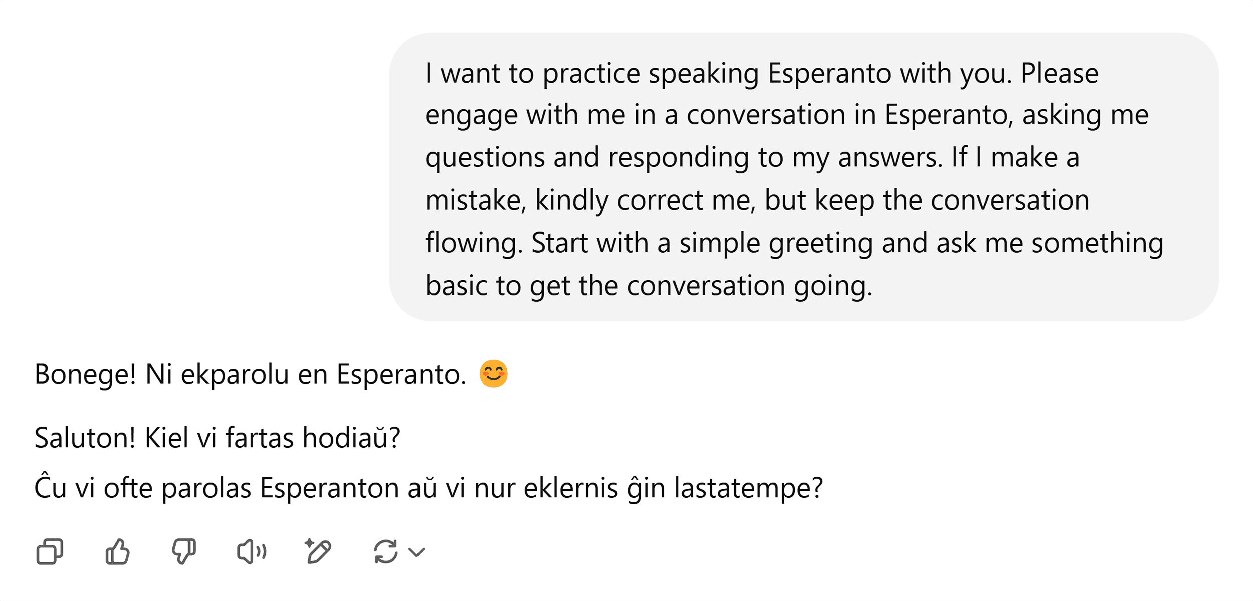 ChatGPT – Speaks Esperanto ChatGPT – Speaks Esperanto