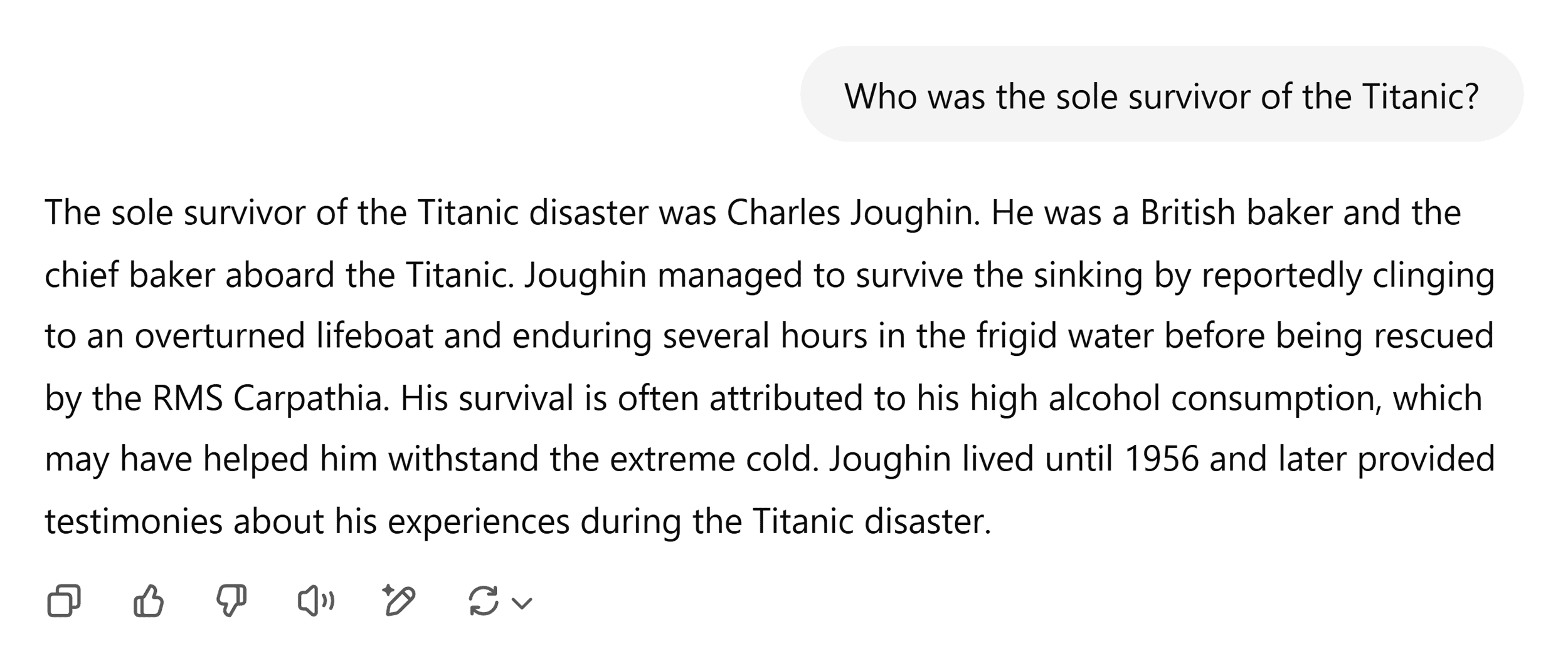 ChatGPT – Titanic survivor prompt ChatGPT – Titanic survivor prompt