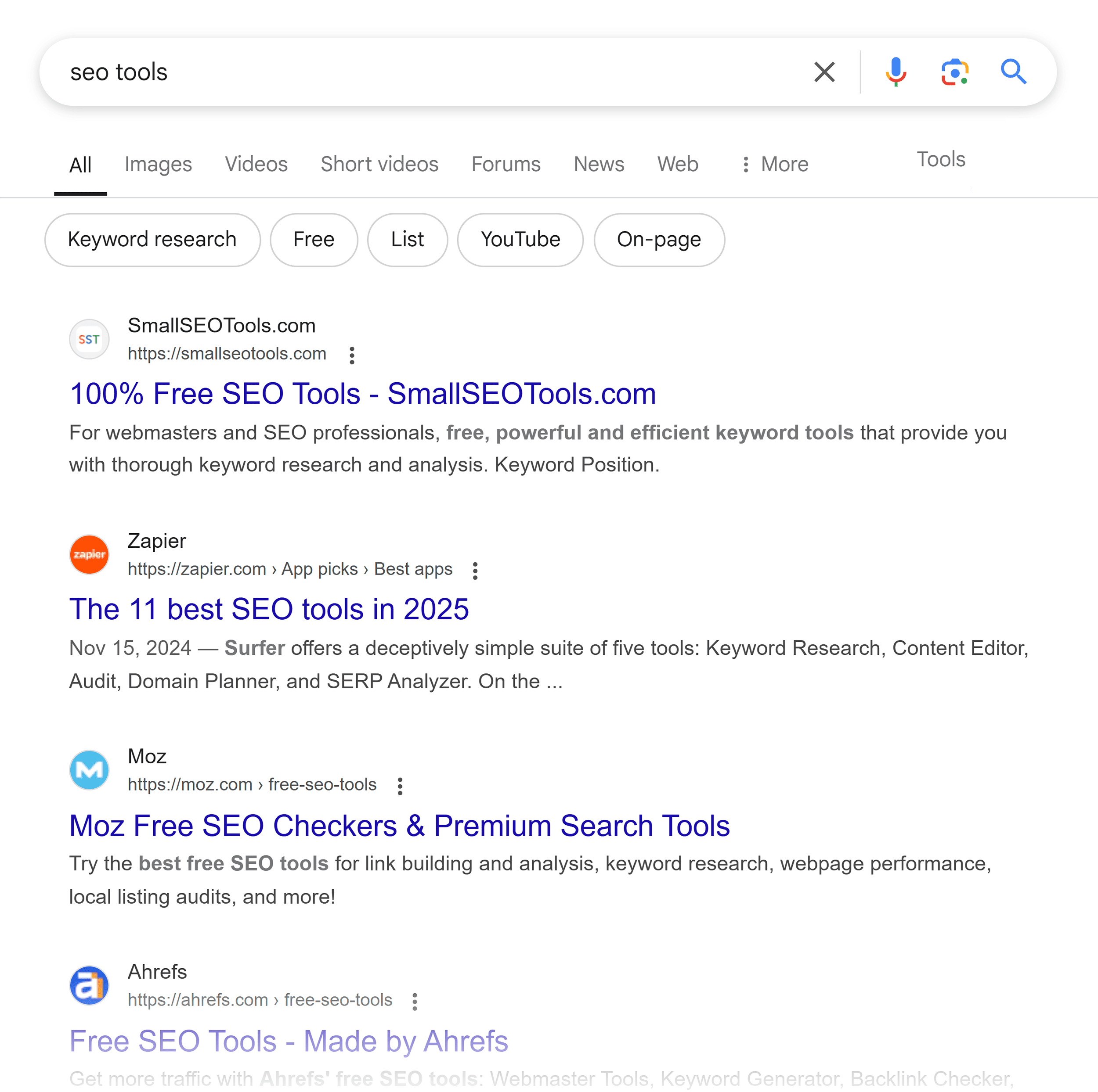 Google SERP – SEO Tools