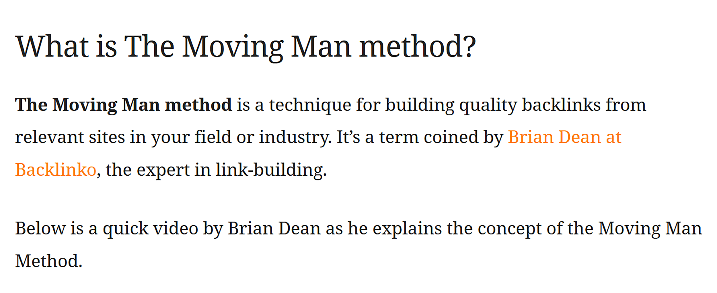 The Moving Man Backlink