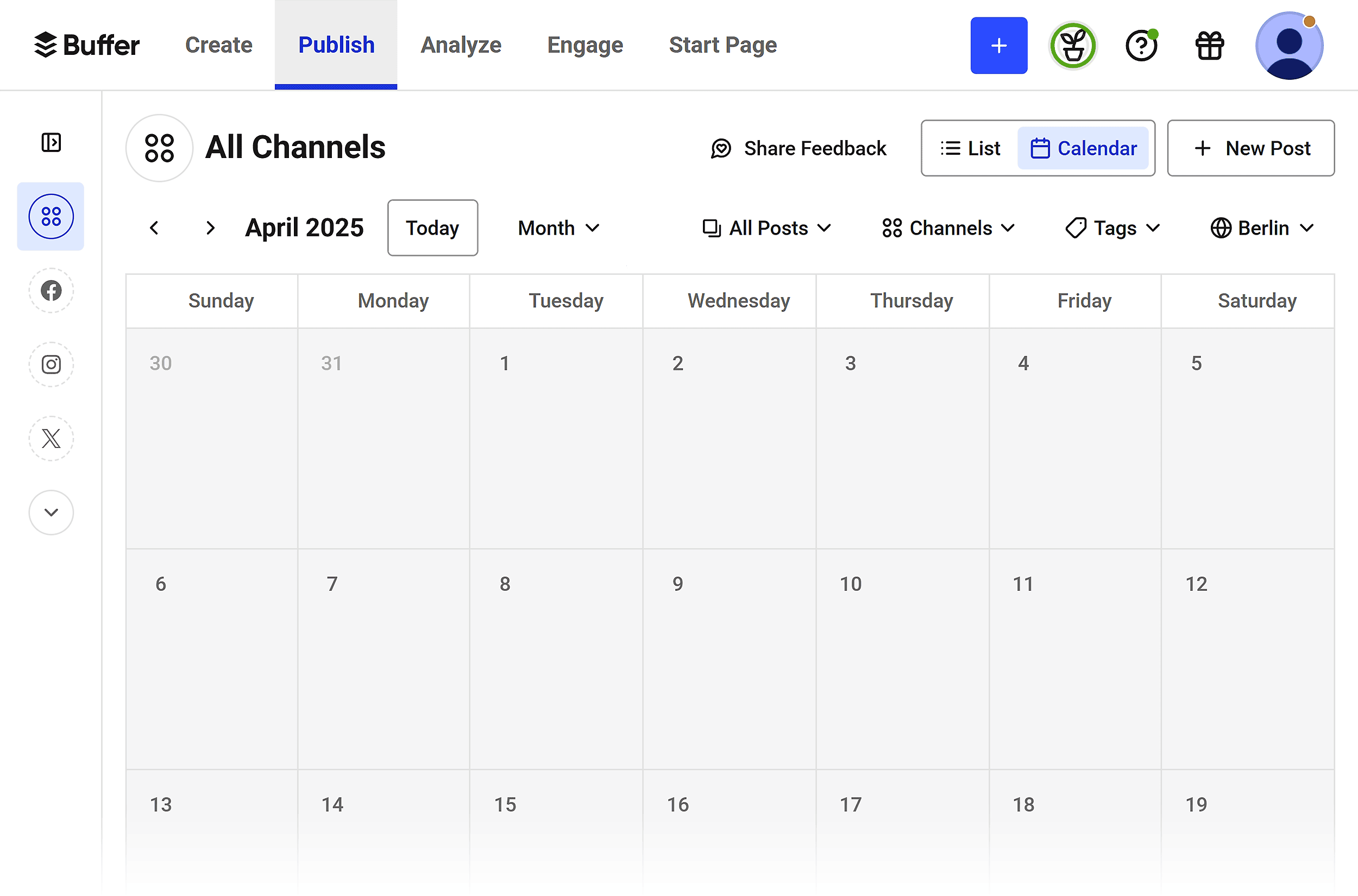 Buffer – Monthly Calendar Buffer – Monthly Calendar