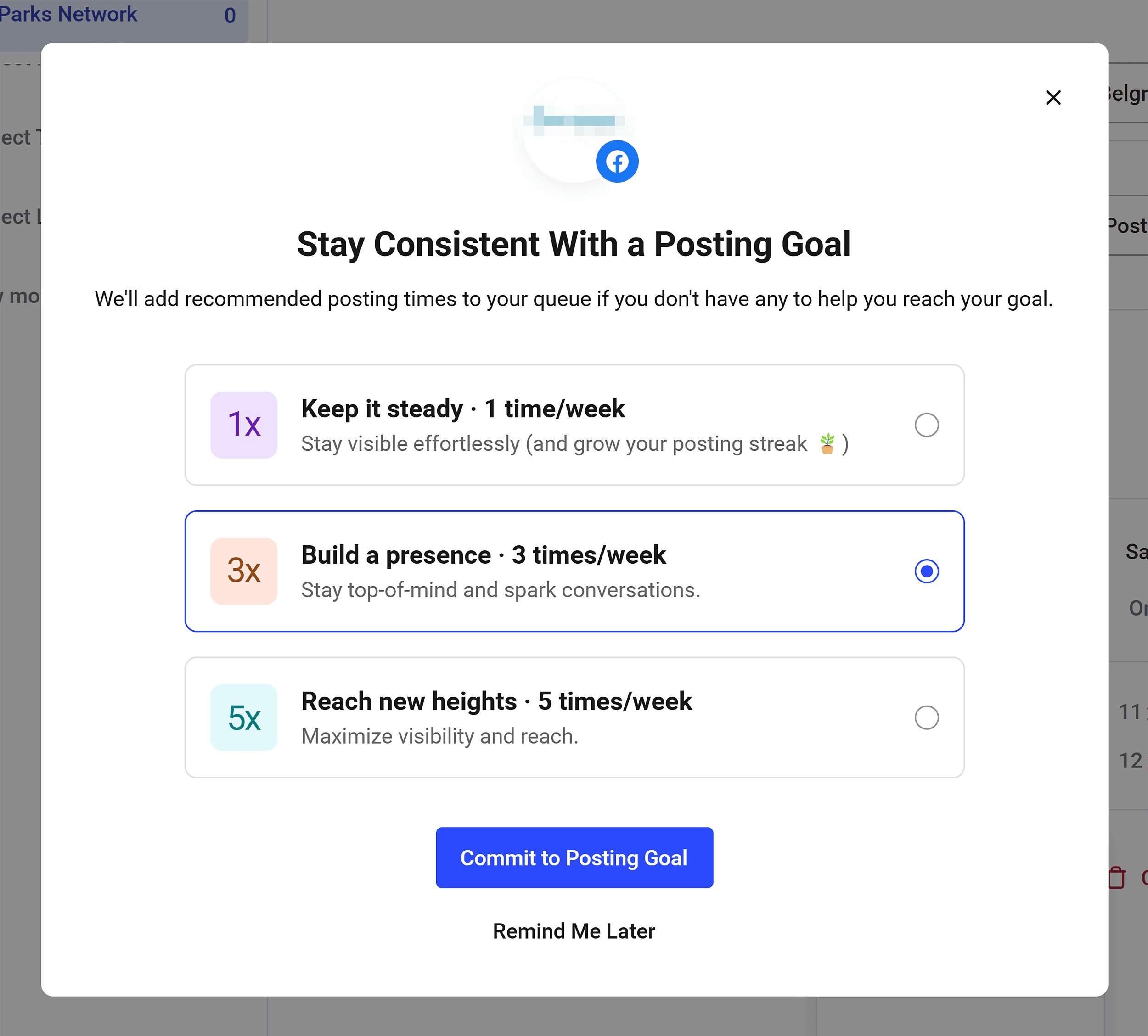 Buffer – Settings – Posting Goal Buffer – Settings – Posting Goal