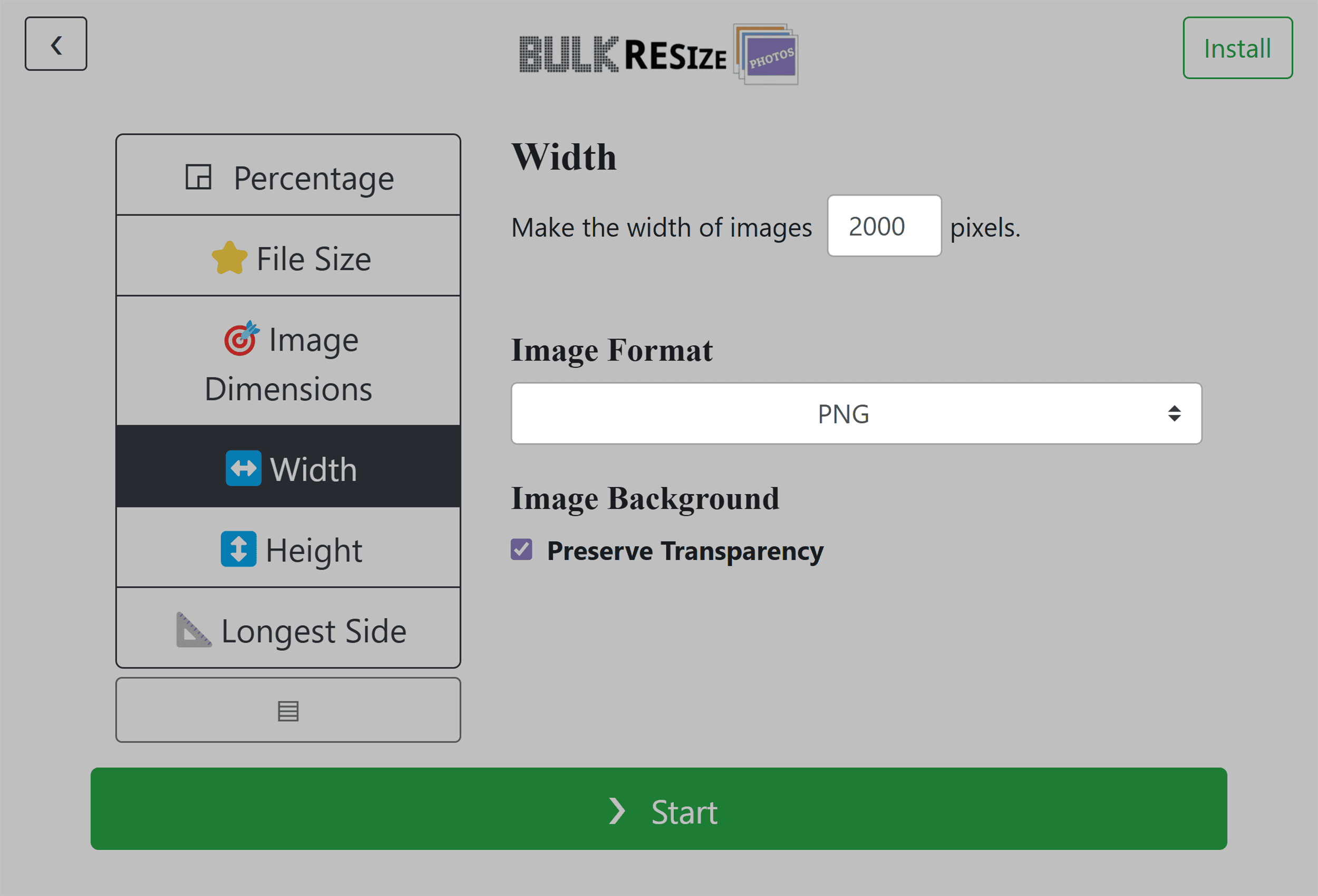 Bulk Resize – Width Bulk Resize – Width